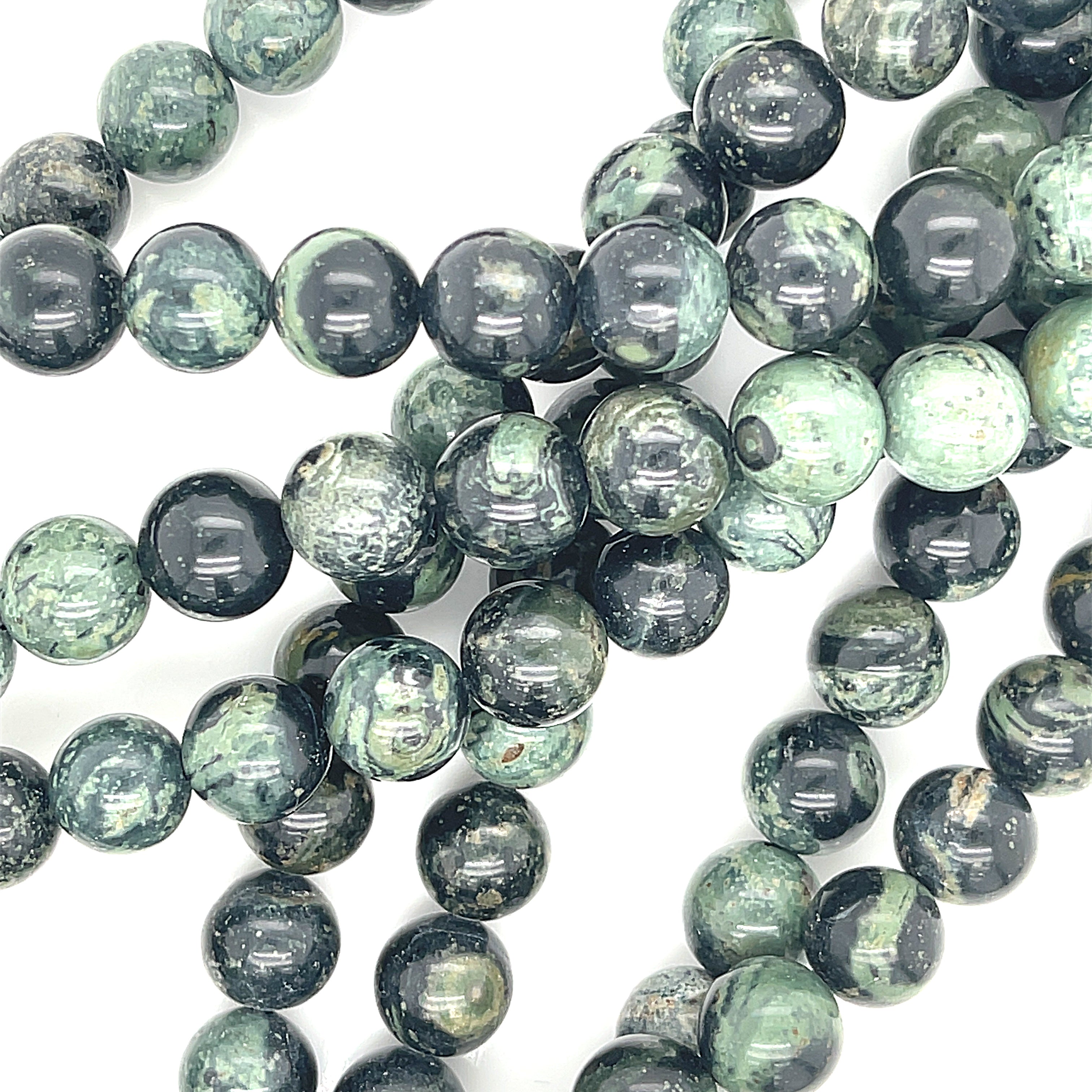 Kambaba Jasper gemstone strand, jewelry strands
