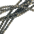 Golden Sheen Obsidian gemstone strand