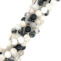 Black Tourmalinated Quartz Gemstone Strands, Jewelry supplies