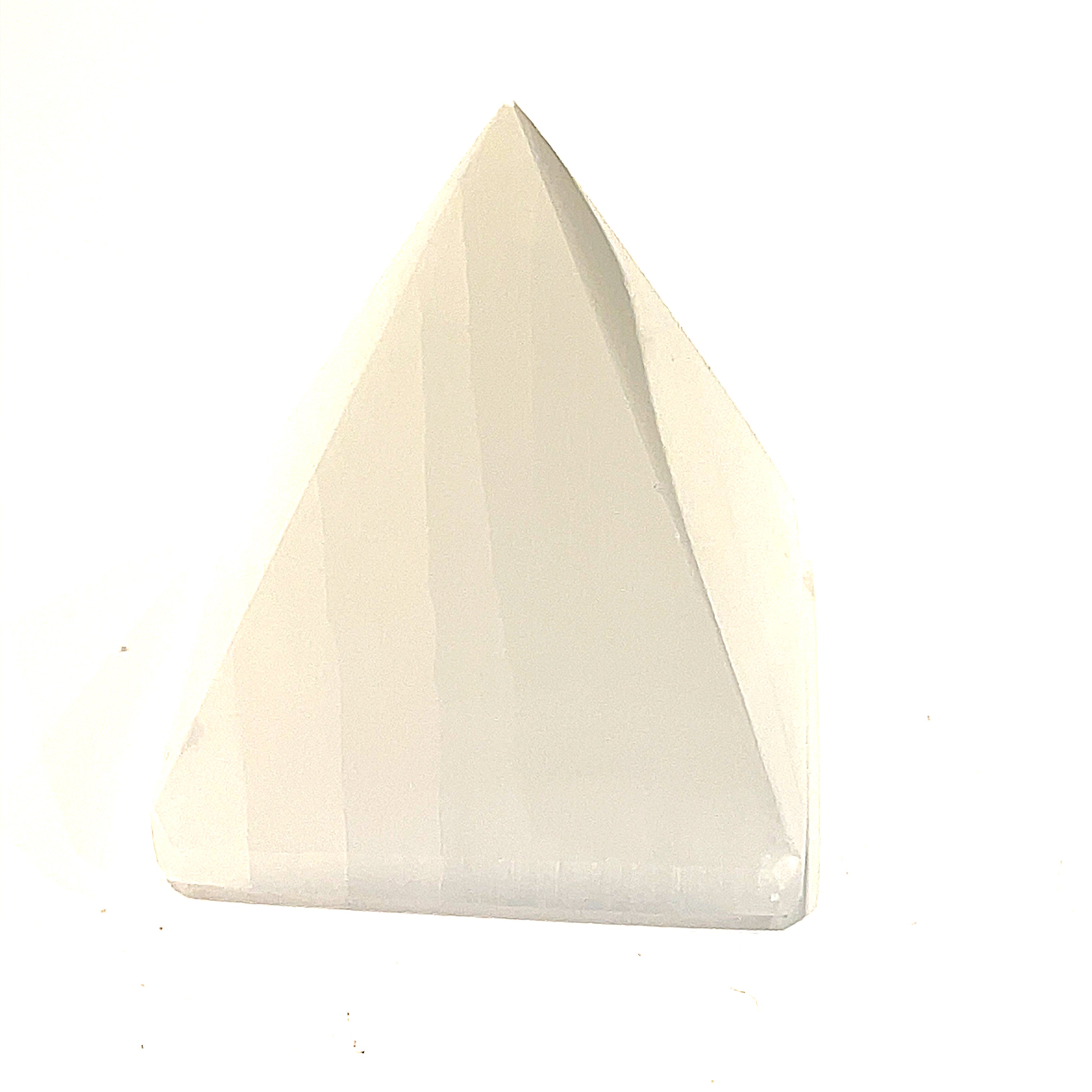 Selenite Gemstone pyramid / cube