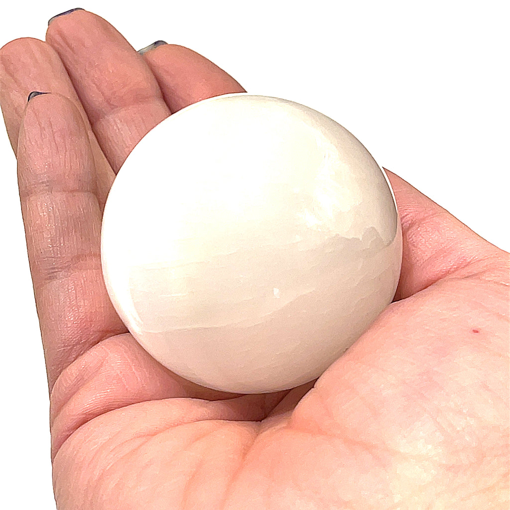 Selenite Gemstone spheres