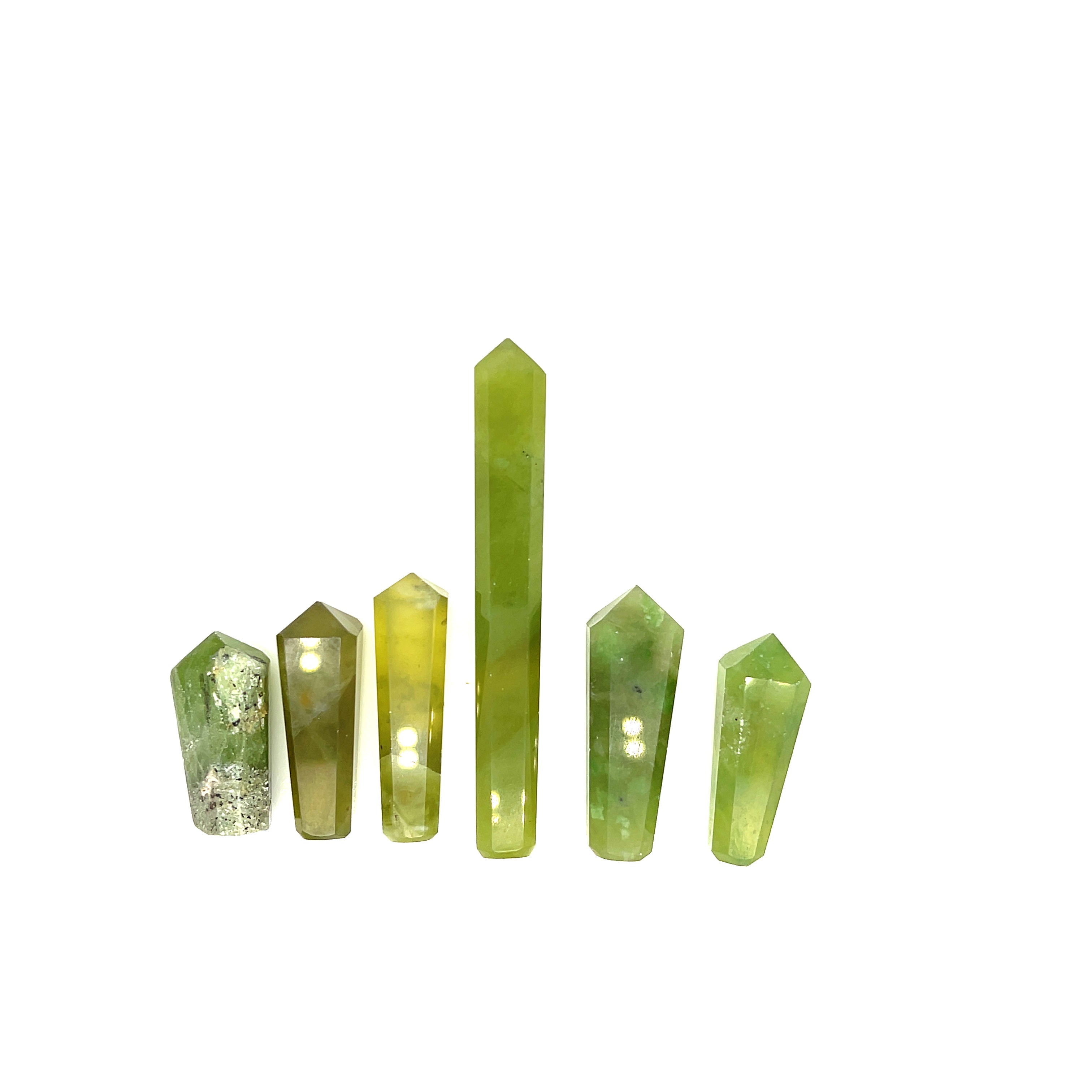 Peridot gemstone Points