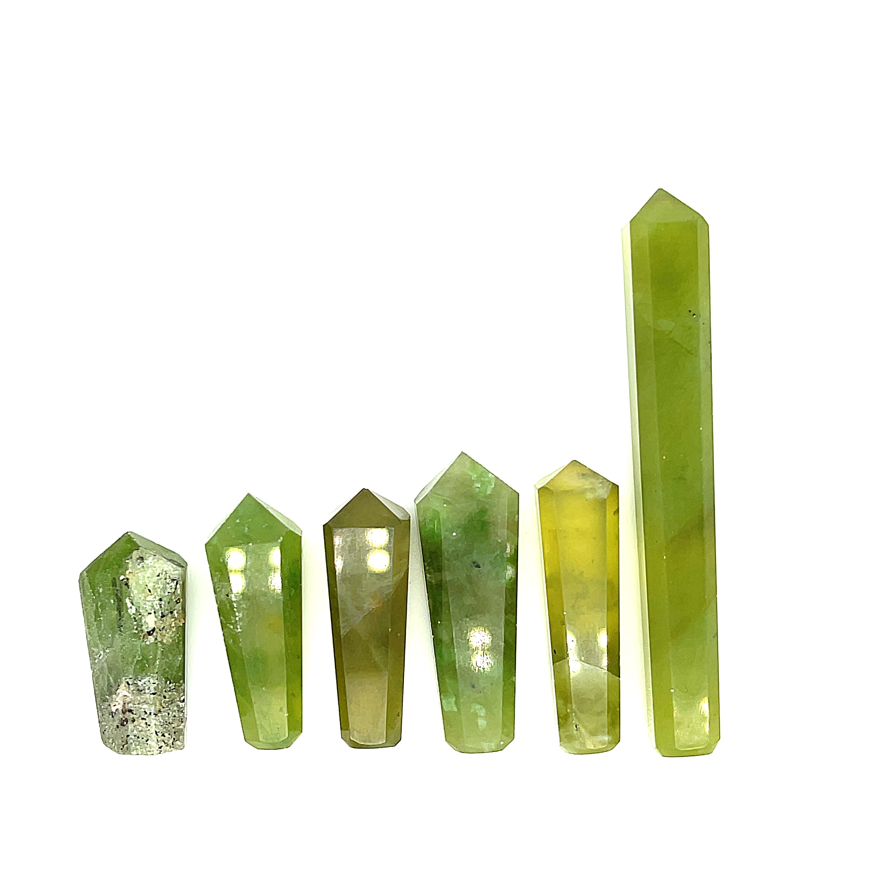 Peridot gemstone Points