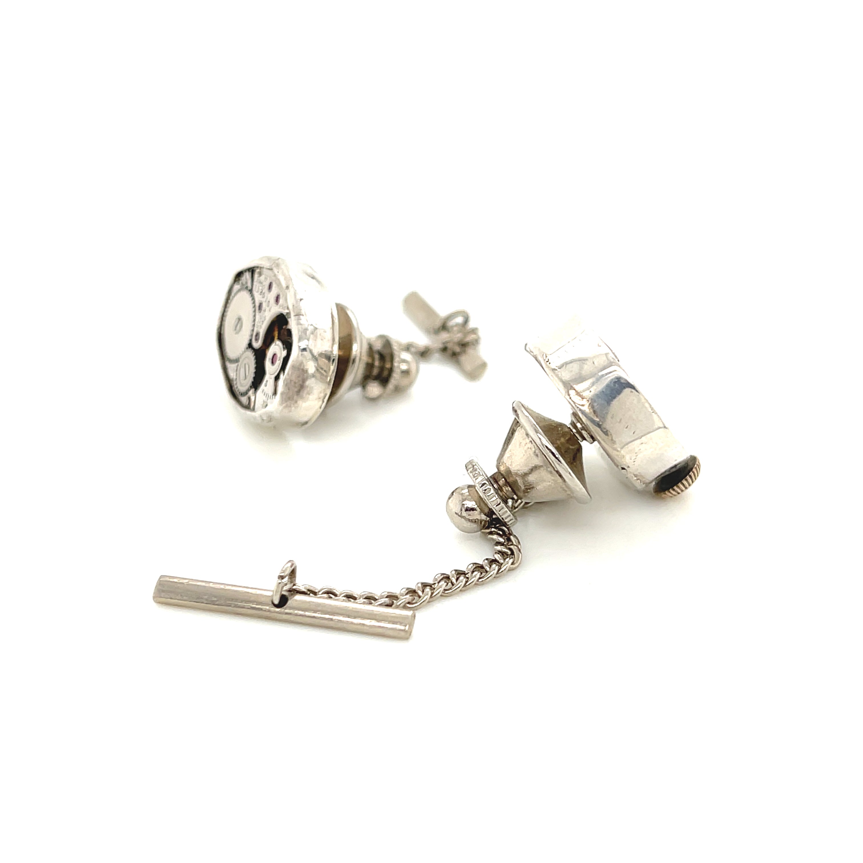Antique Watch Component Sterling Silver Tie Tack  Handcrafted in the South End, Boston | Hidden Jewel of the South End