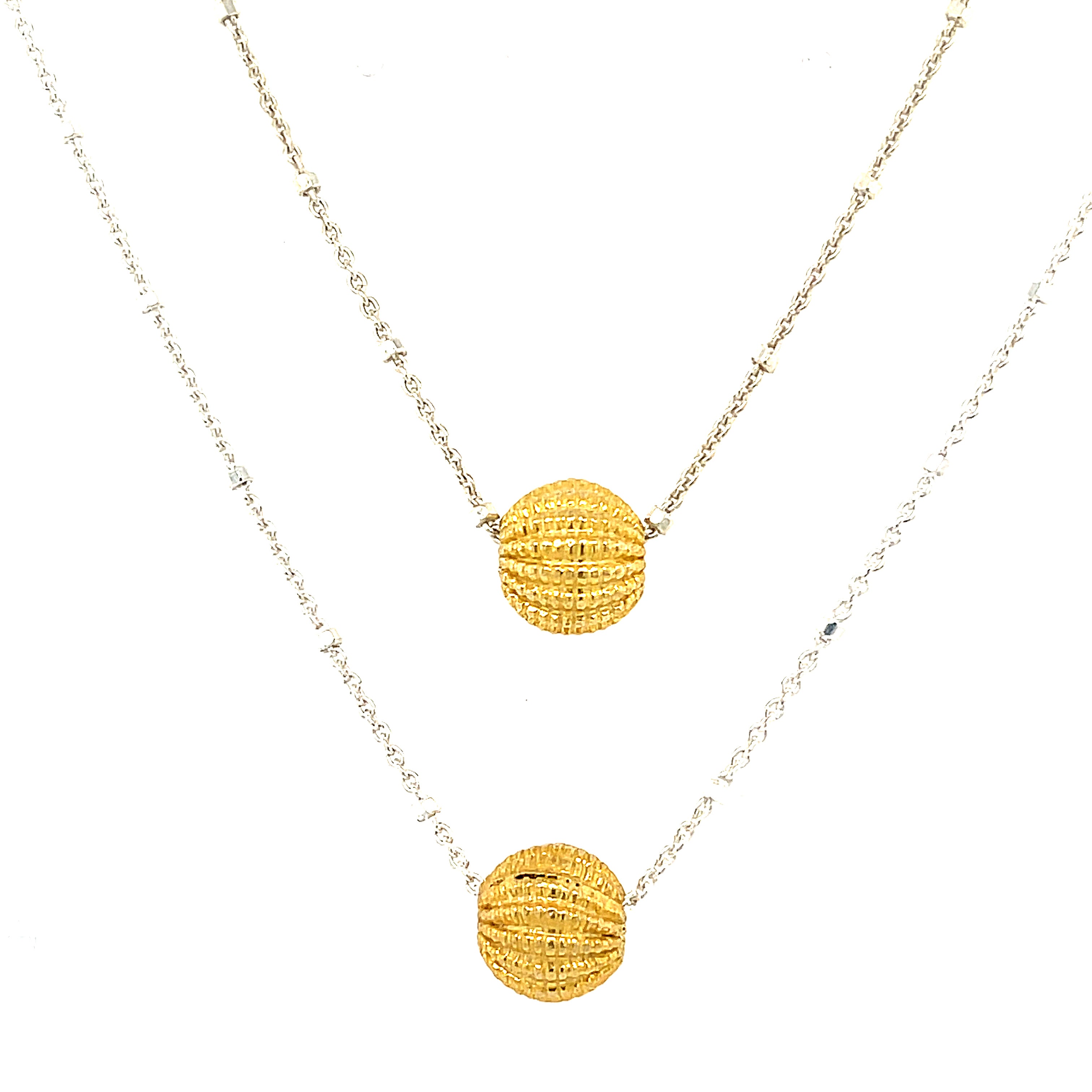 Gold Filled Ball pendant, 16" Gold Filled chain or sterling silver chain