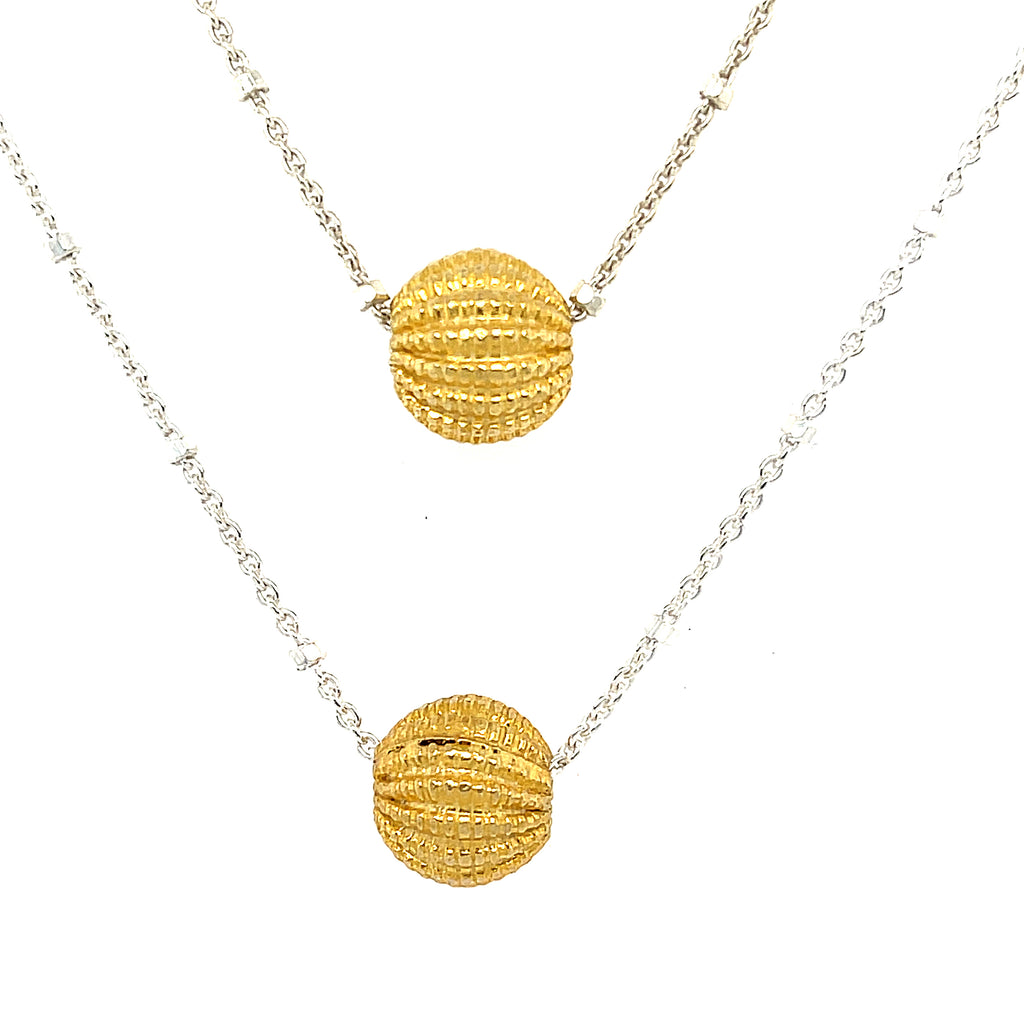 Gold Filled Ball pendant, 16" Gold Filled chain or sterling silver chain