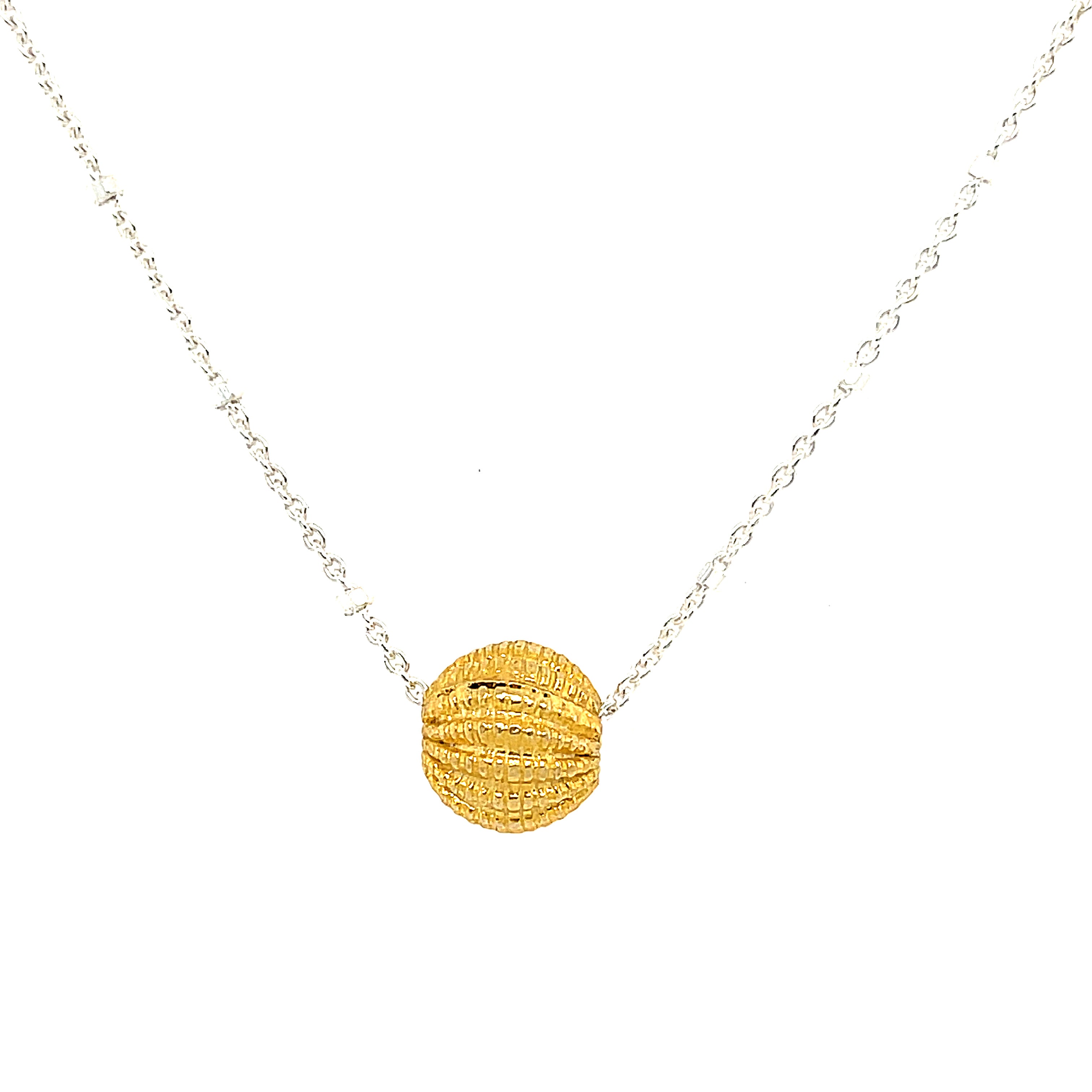 Gold Filled Ball pendant, 16" Gold Filled chain or sterling silver chain