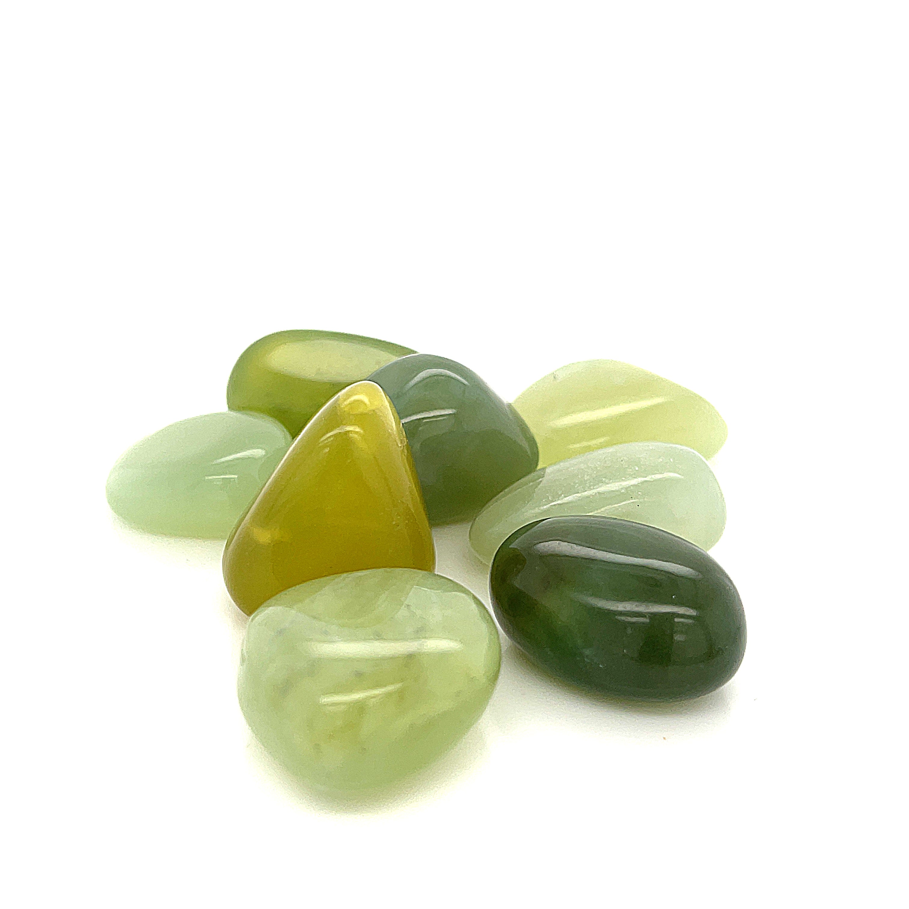 Jade, Green Tumbled Gemstone