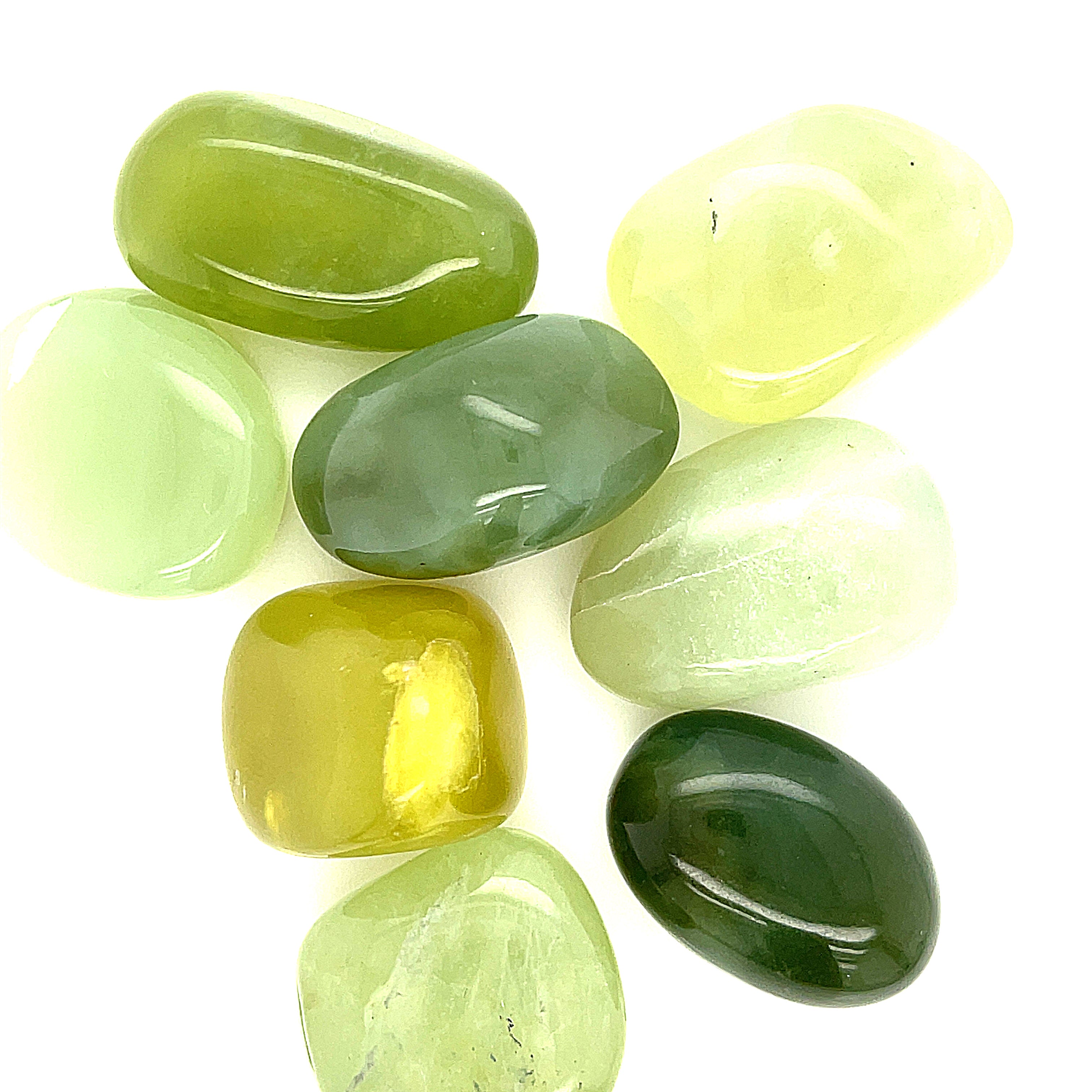 Jade, Green Tumbled Gemstone