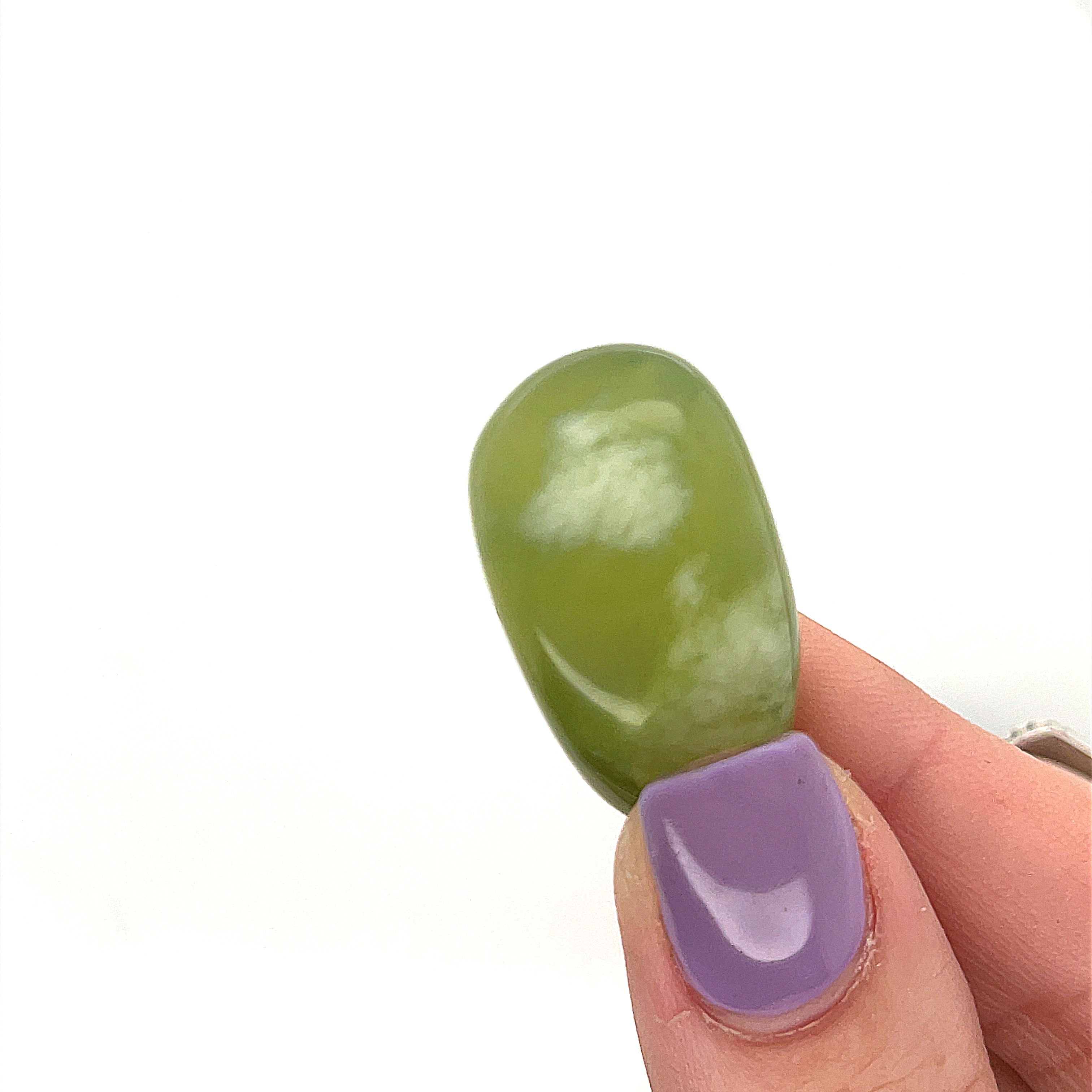 Jade, Green Tumbled Gemstone