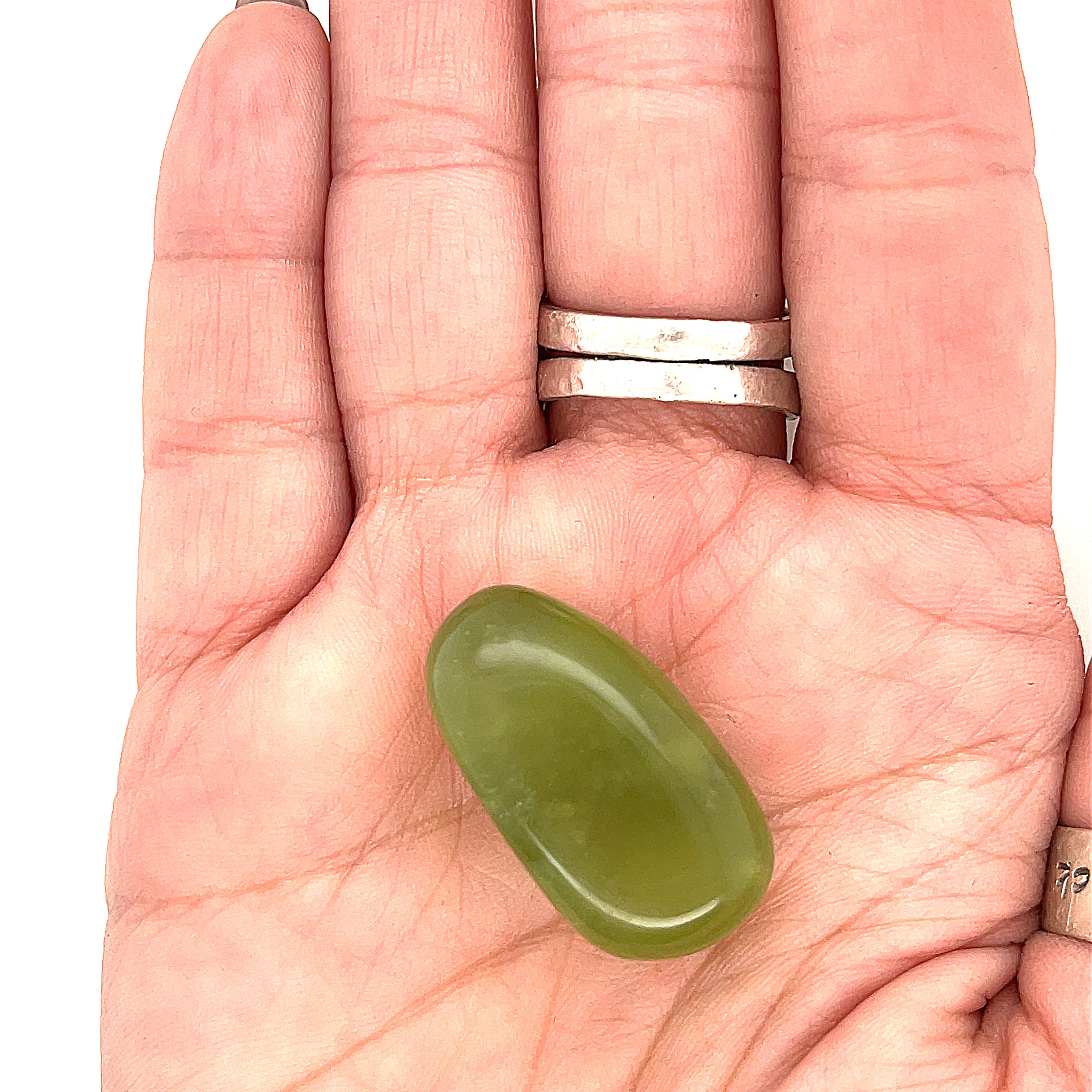 Jade, Green Tumbled Gemstone