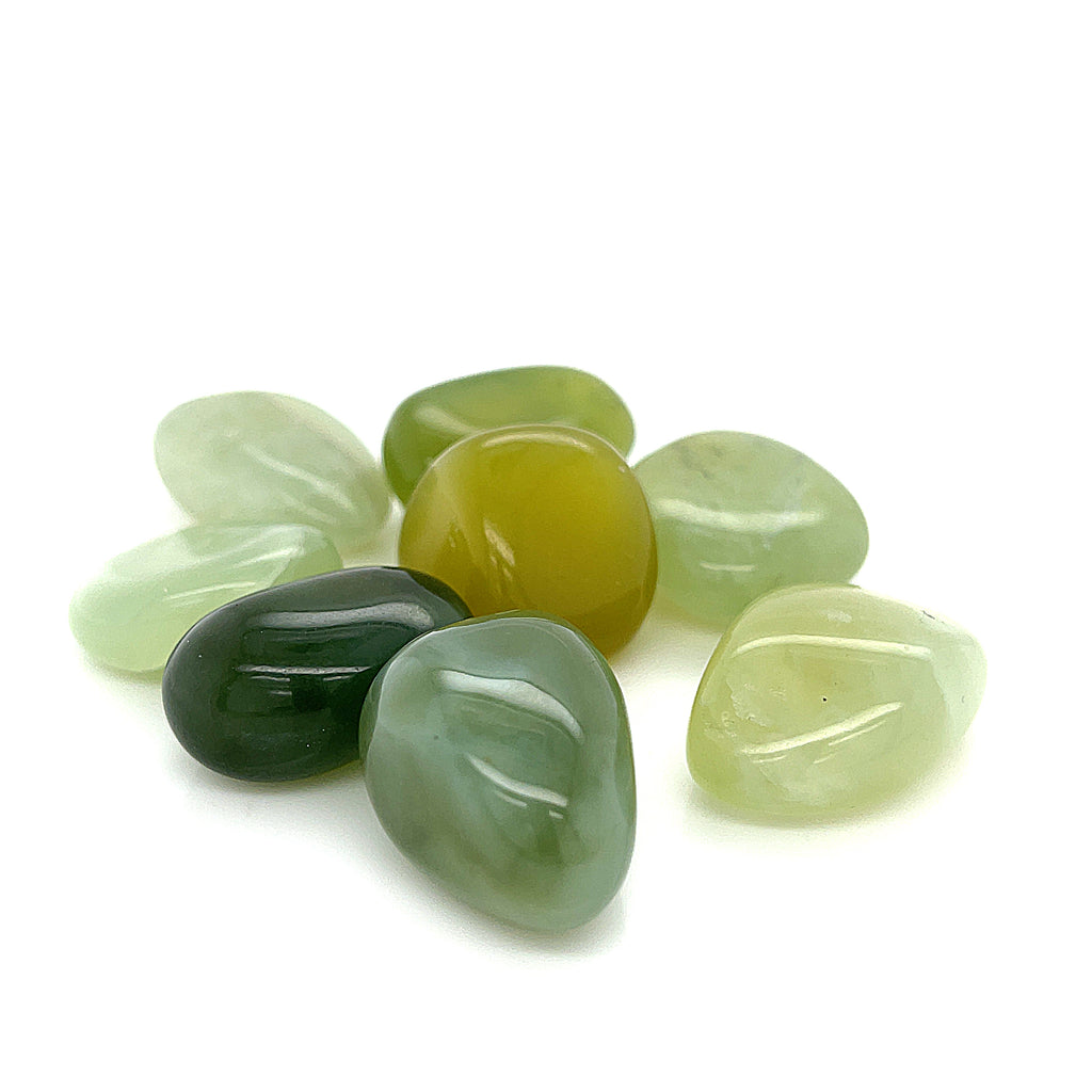 Jade, Green Tumbled Gemstone