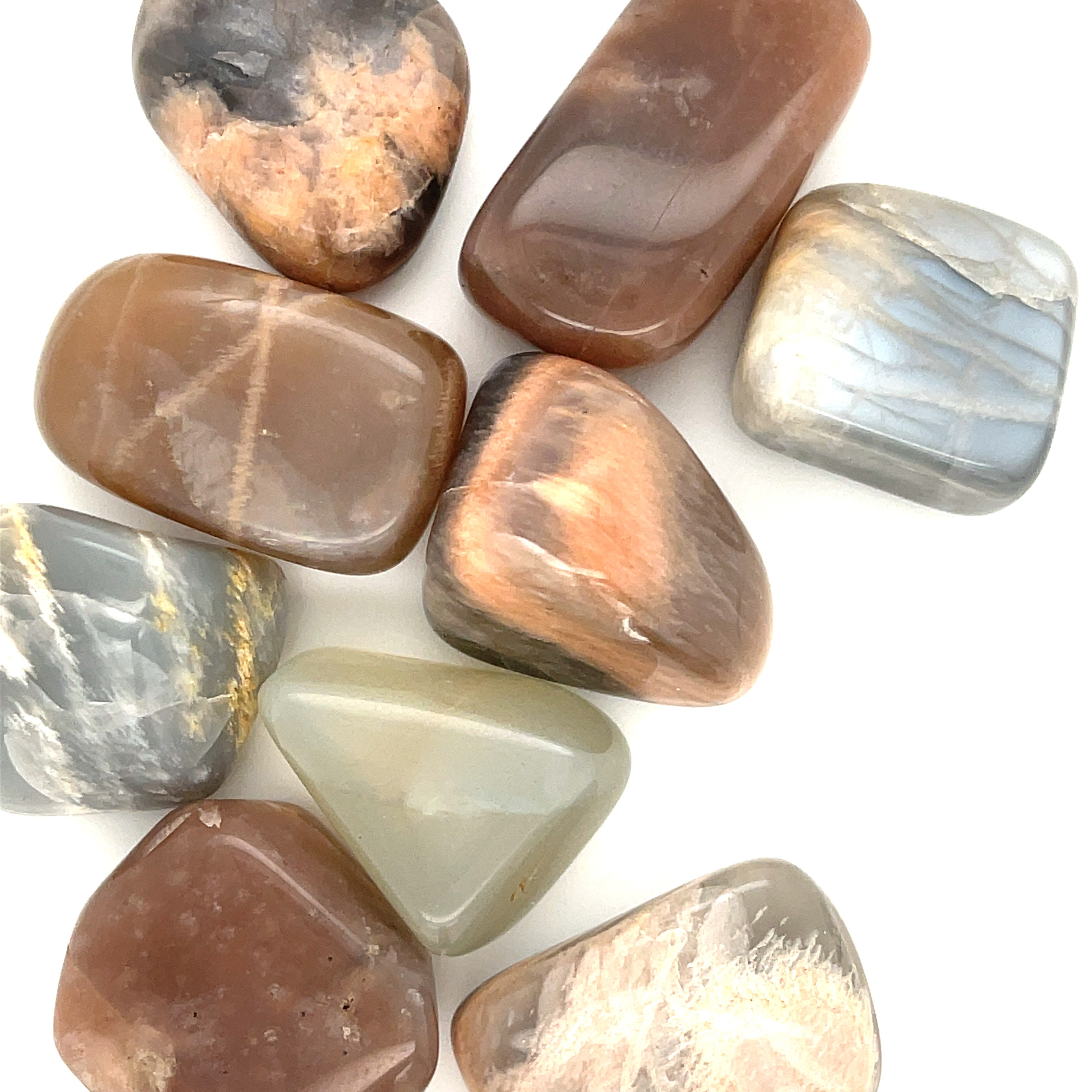 Moonstone, Grey tumbled  gemstone