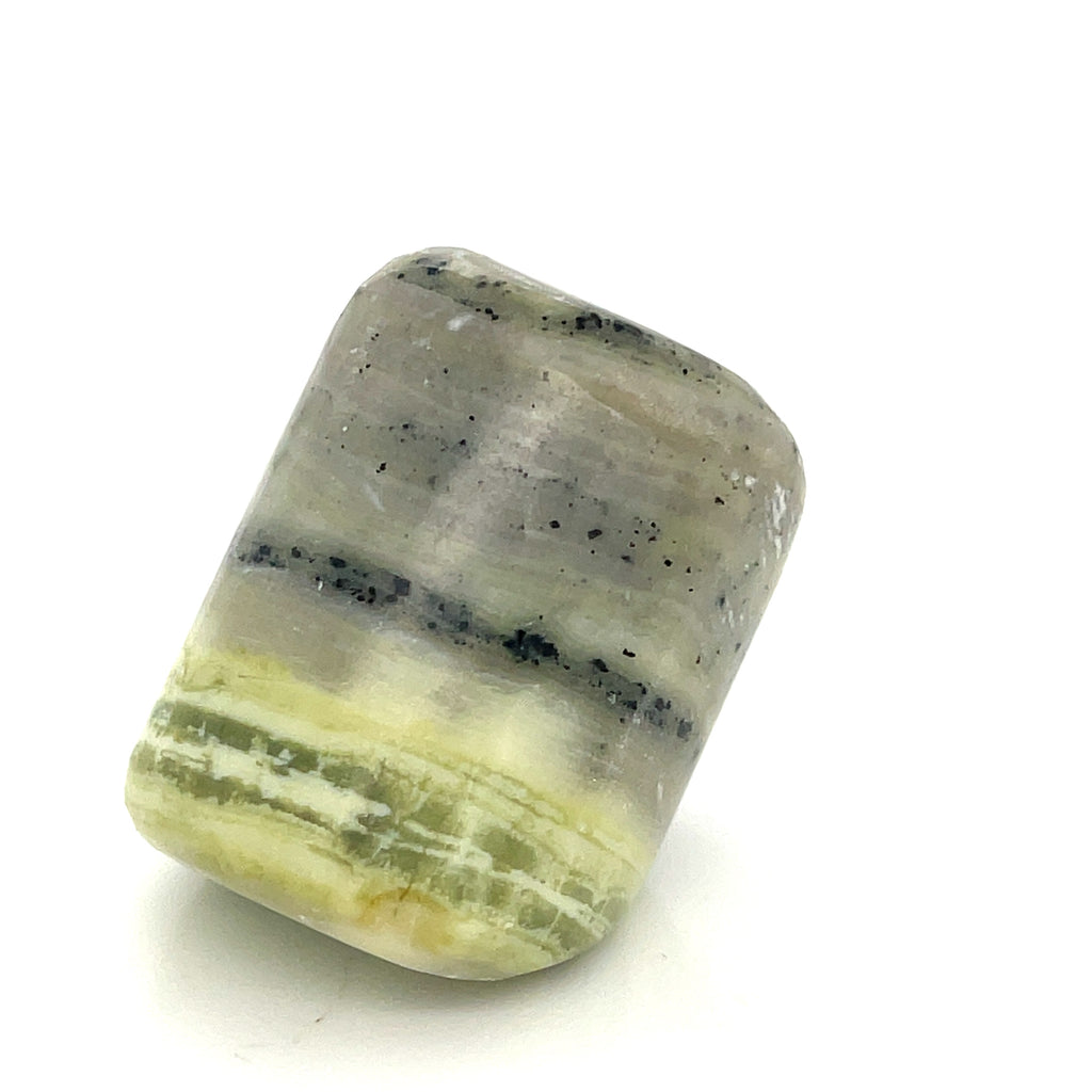 Infinite (light green Serpentine) gemstone tumbled