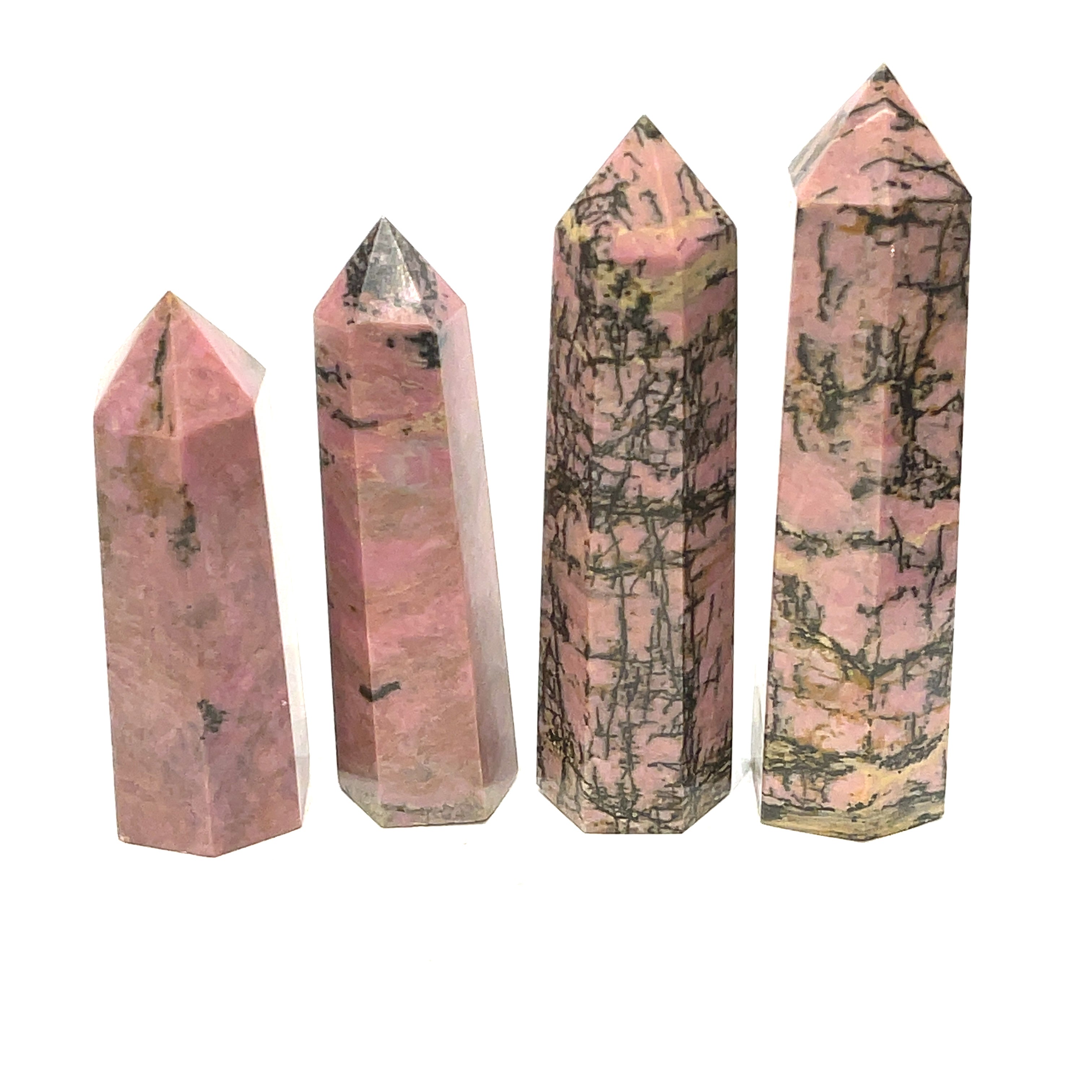 Rhodonite Gemstone Towers