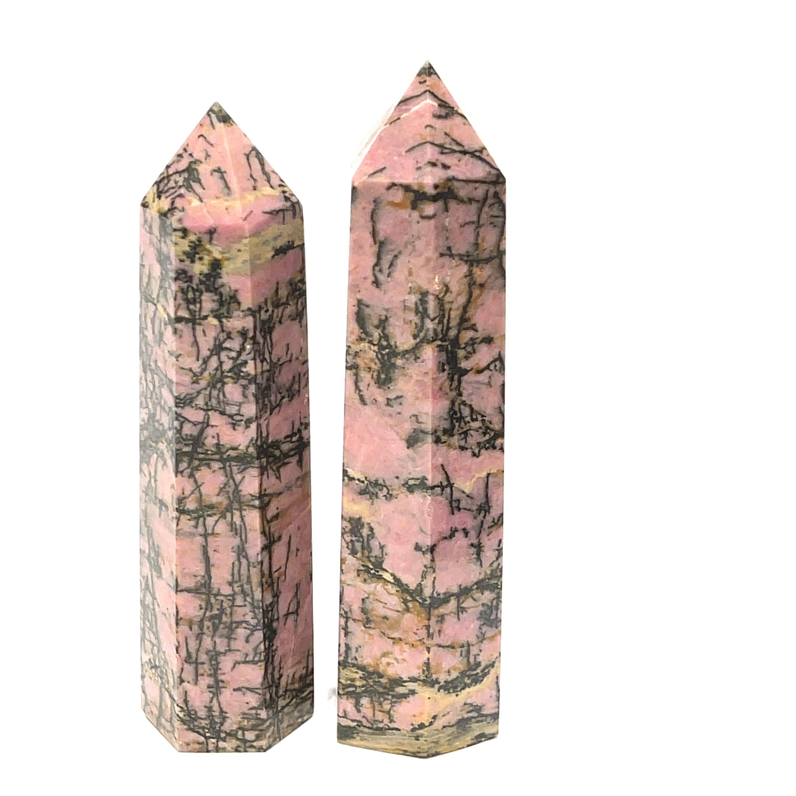Rhodonite Gemstone Towers