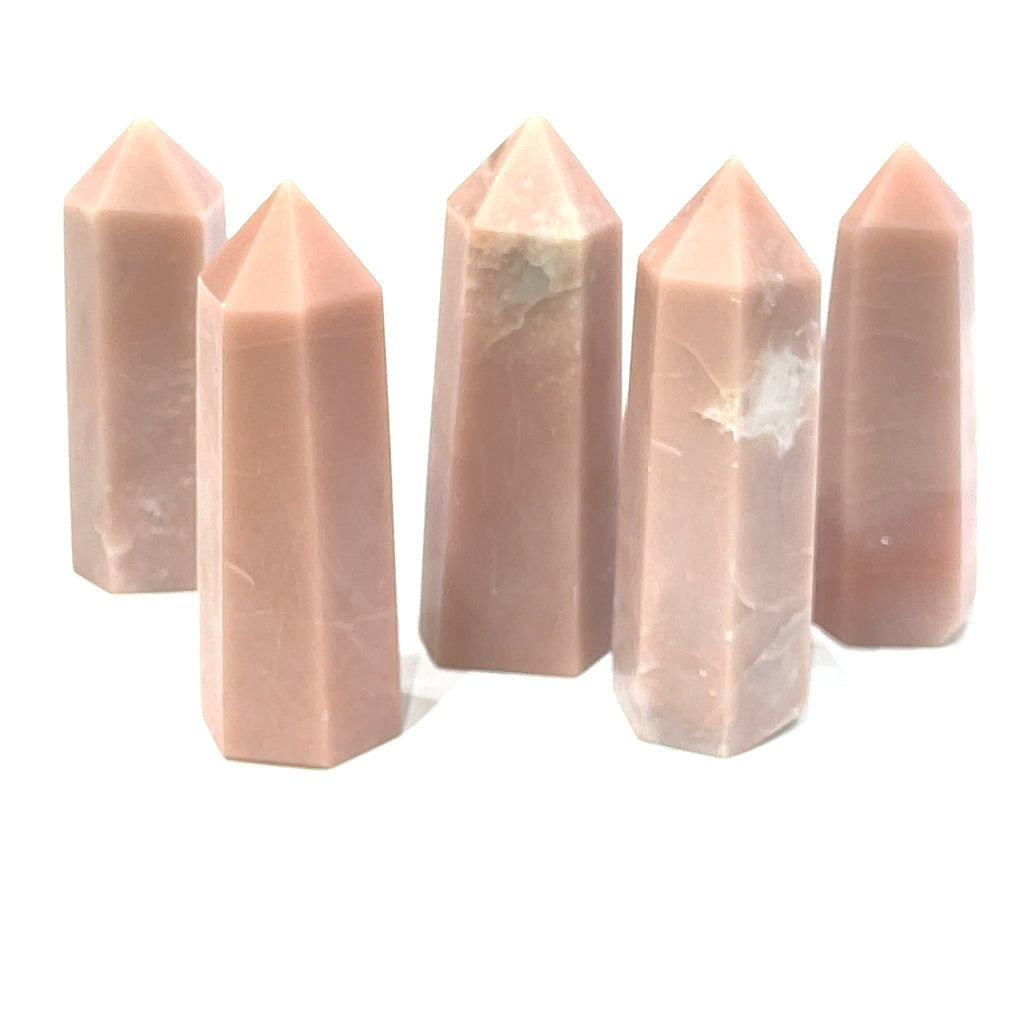 Peruvian Pink Opal Gemstone Tower
