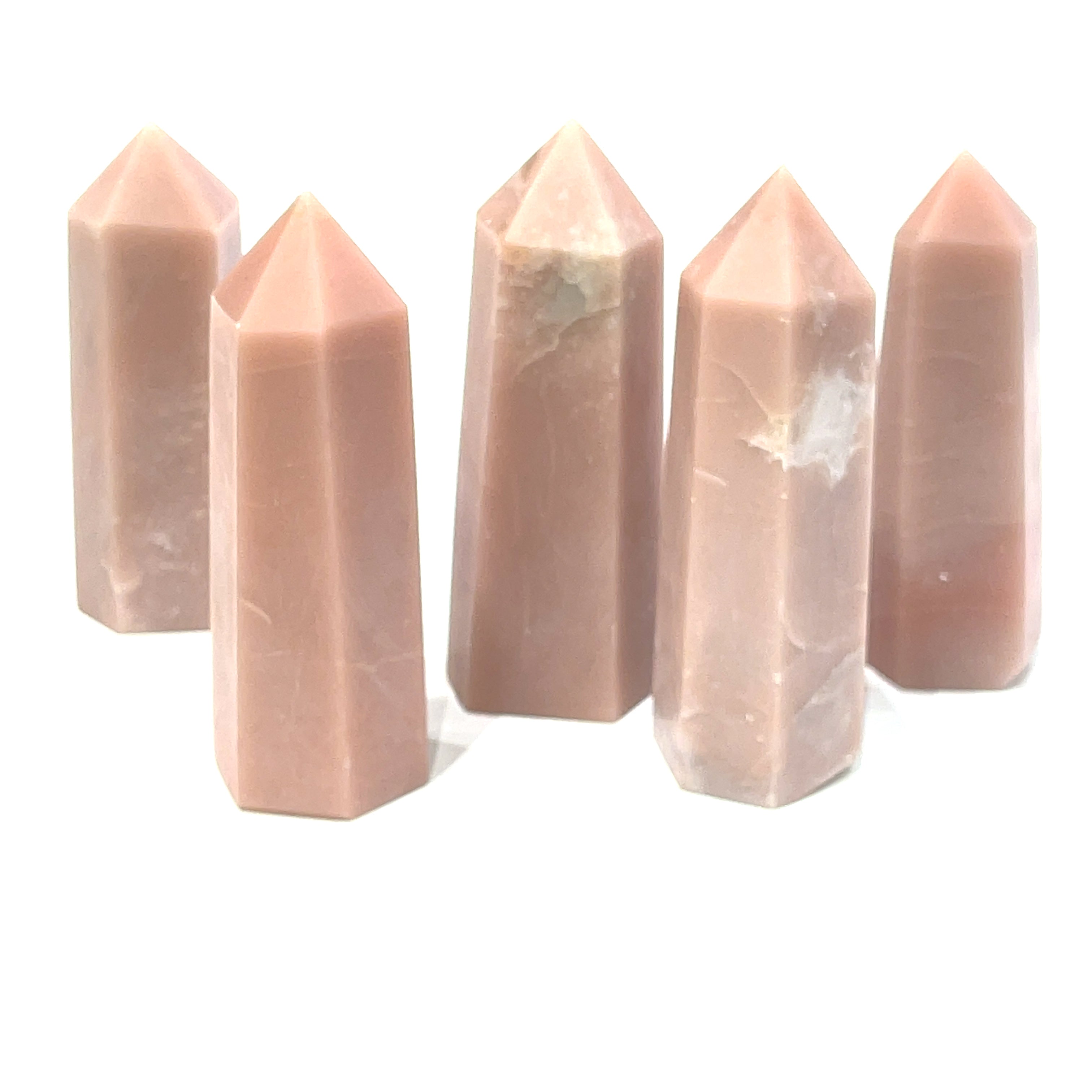 Peruvian Pink Opal Gemstone Tower