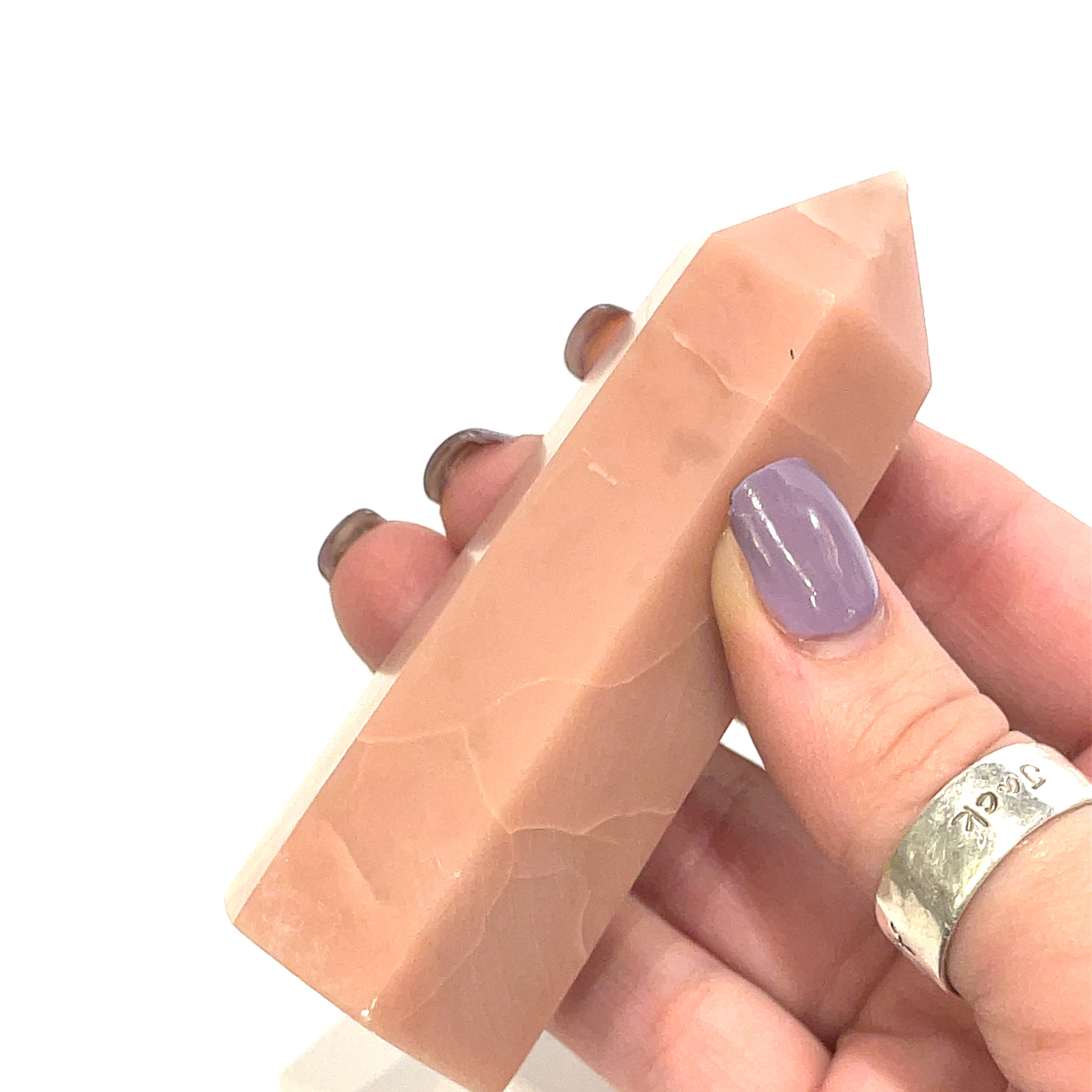 Peruvian Pink Opal Gemstone Tower