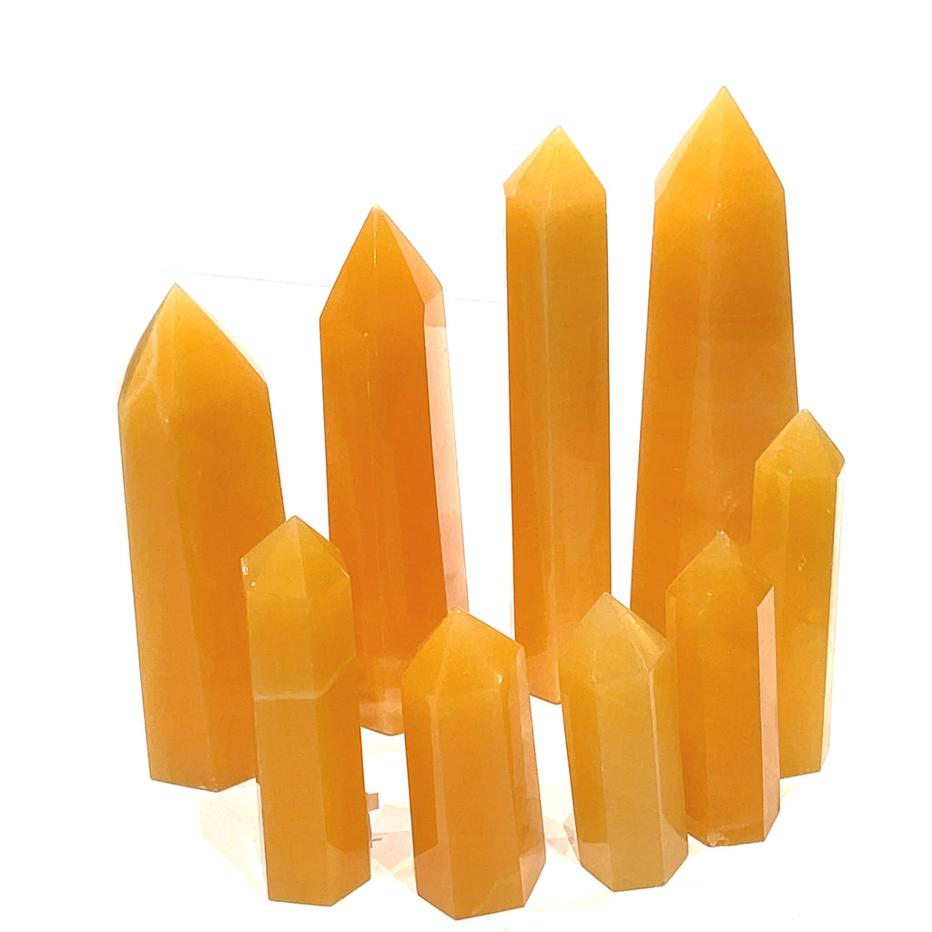 Orange Calcite Gemstone Tower