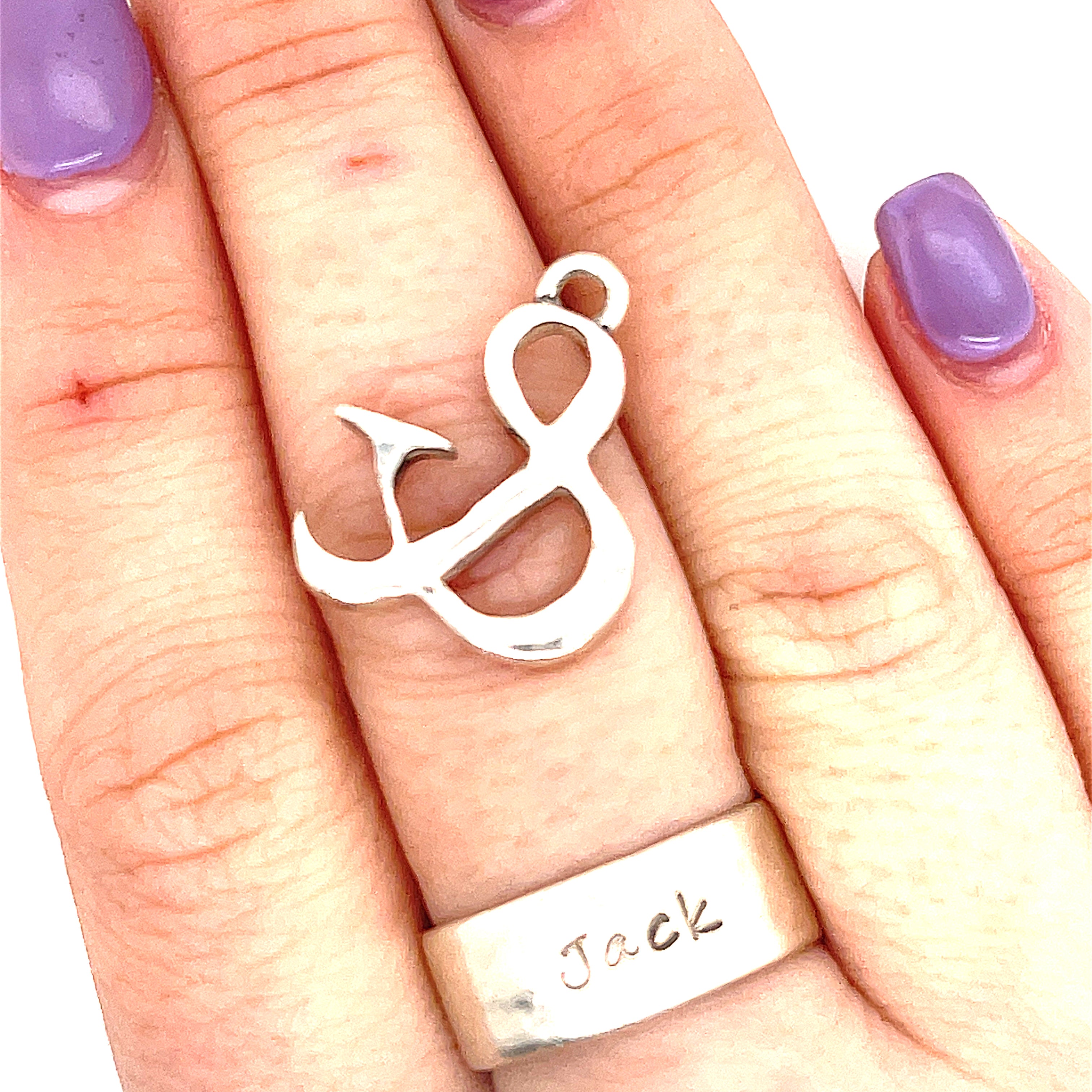 Letter Initial pendants in Sterling Silver