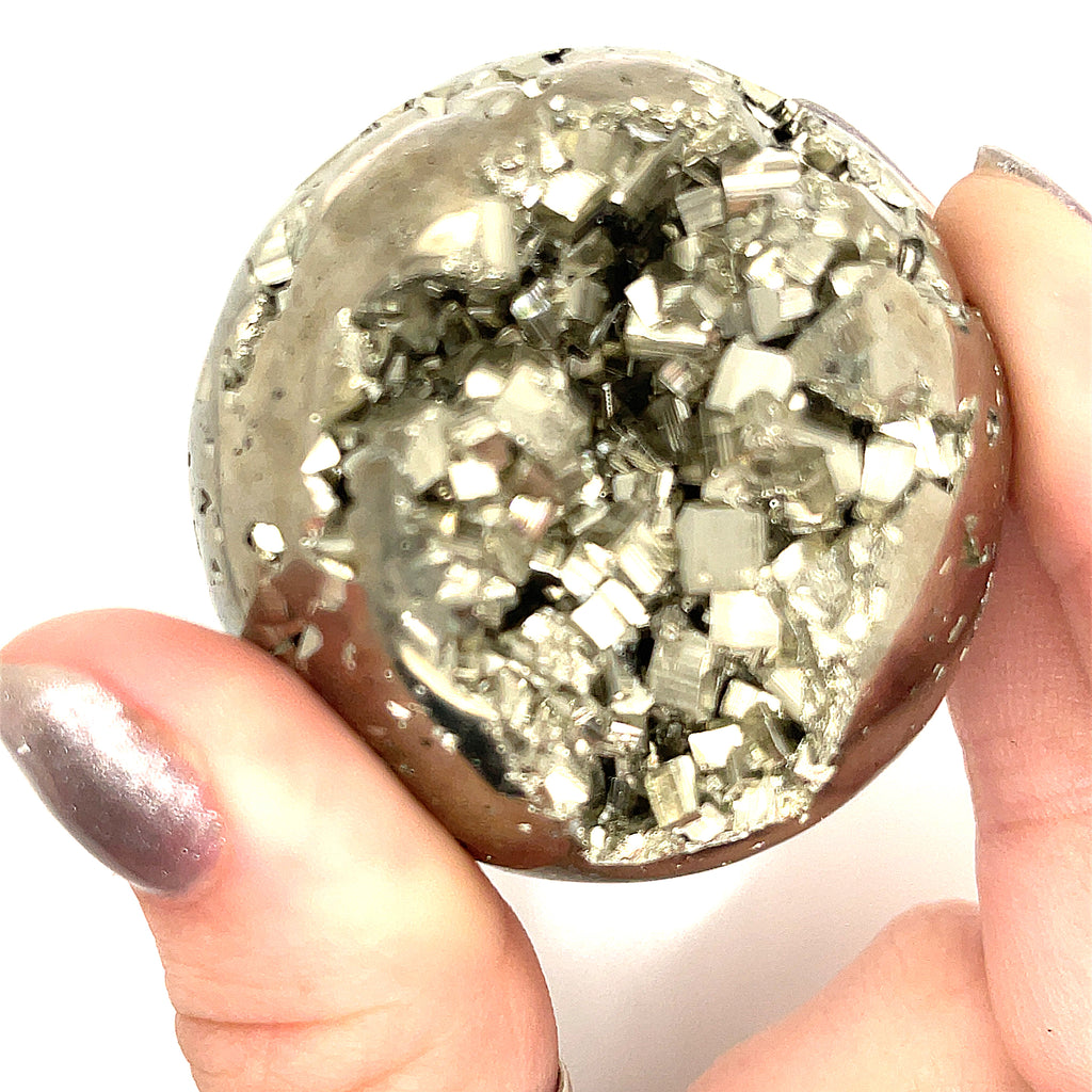 Pyrite gemstones Sphere