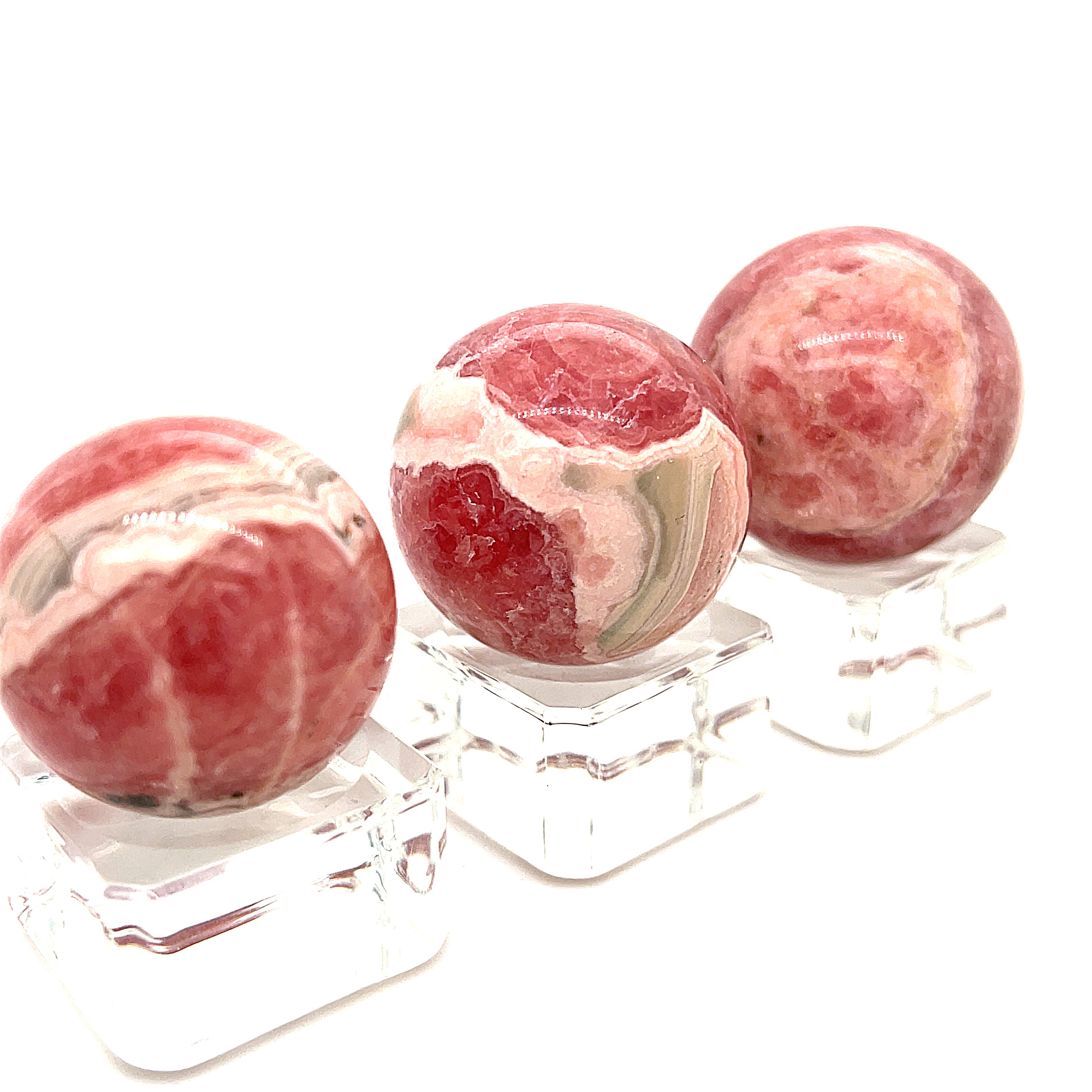 Rhodochrosite Gemstone Spheres