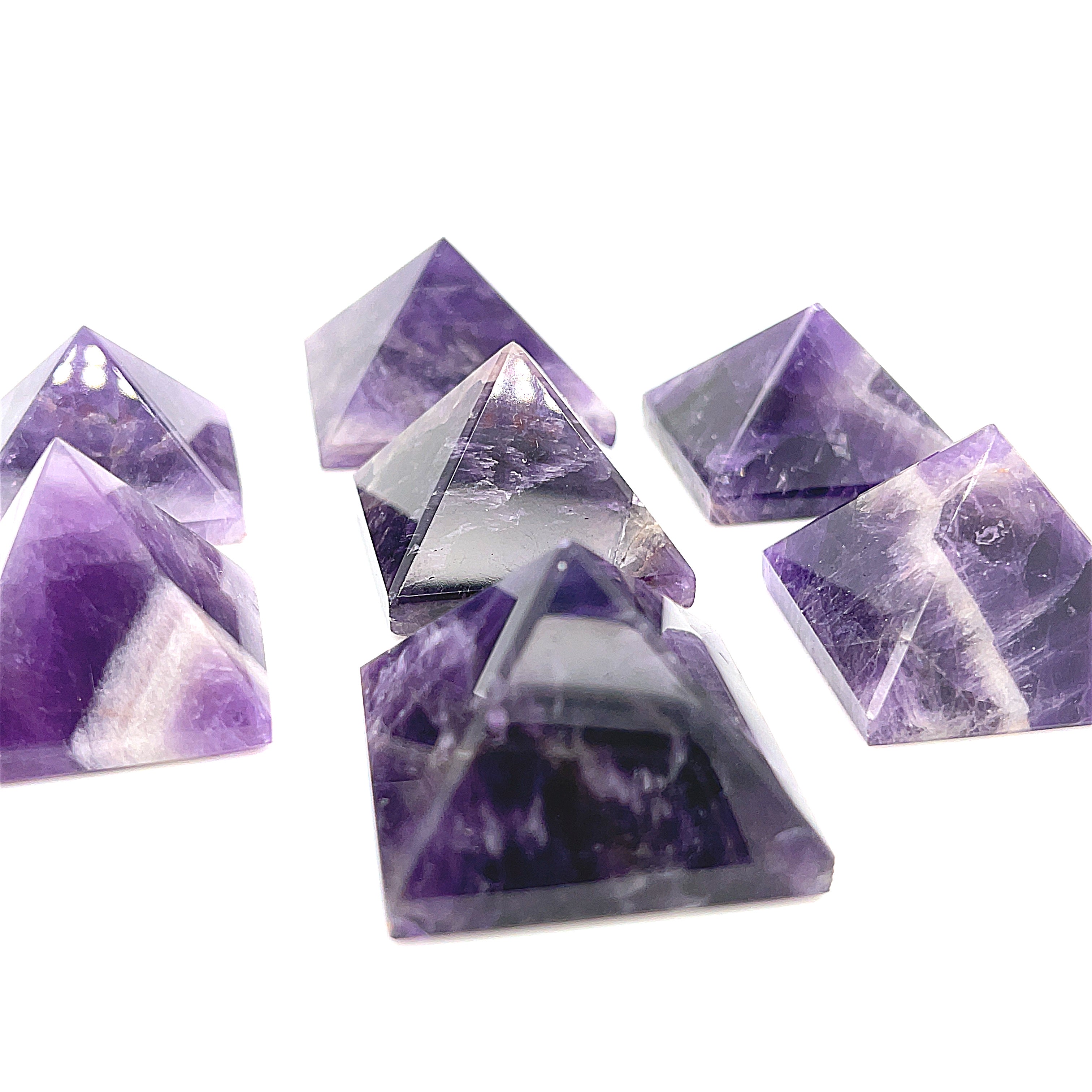 Amethyst Gemstone Pyramids