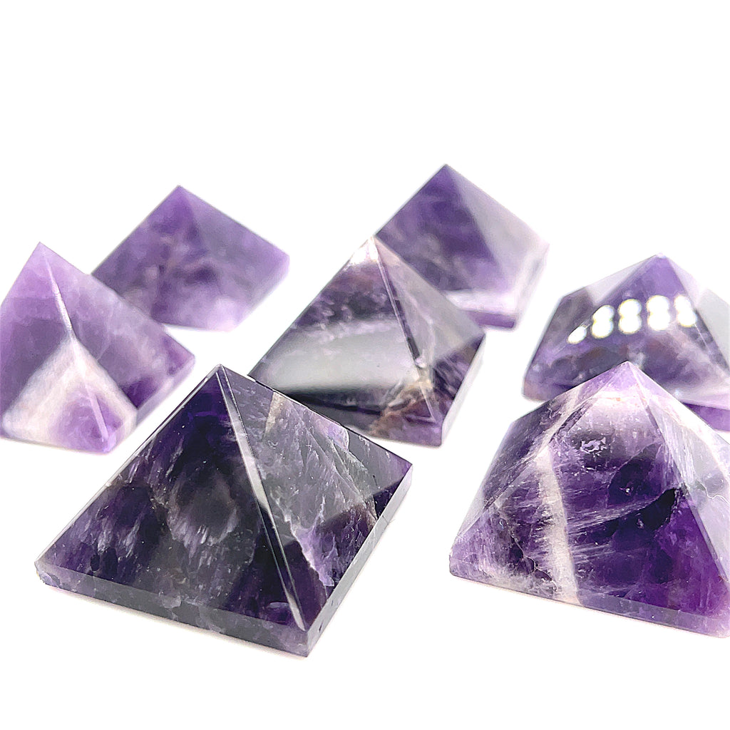 Amethyst Gemstone Pyramids