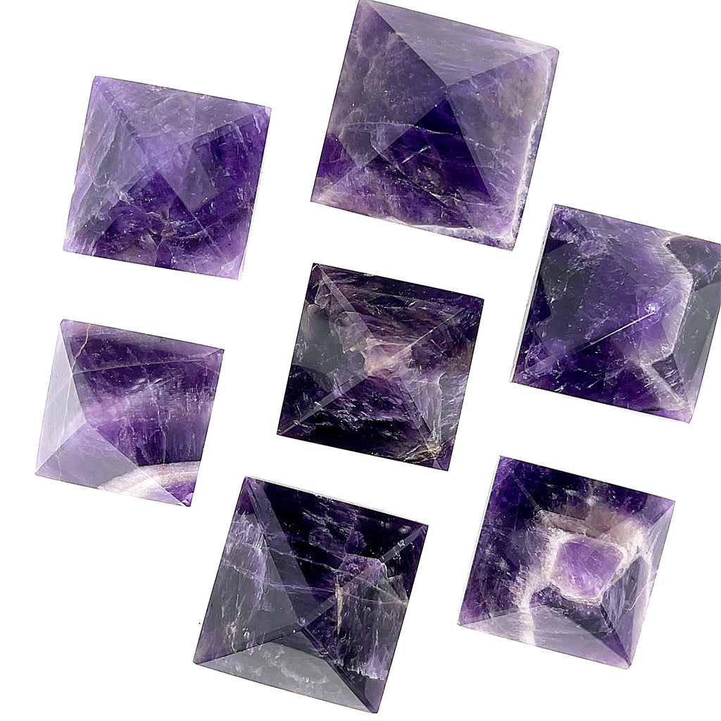 Amethyst Gemstone Pyramids
