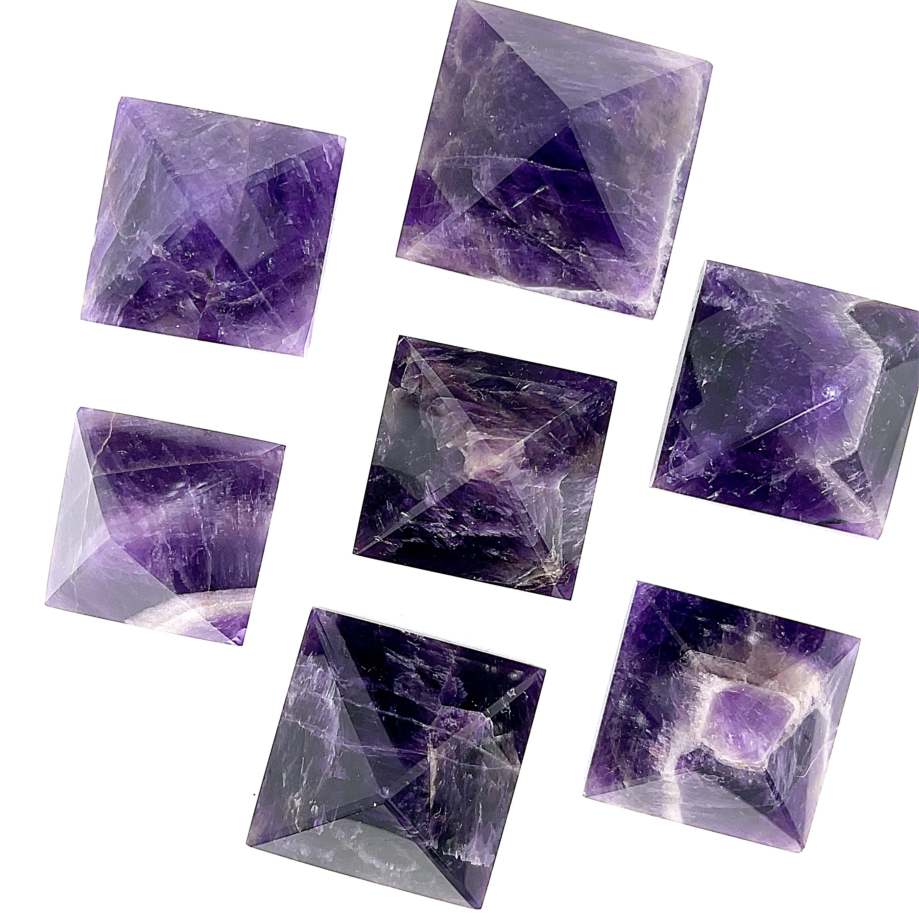 Amethyst Gemstone Pyramids