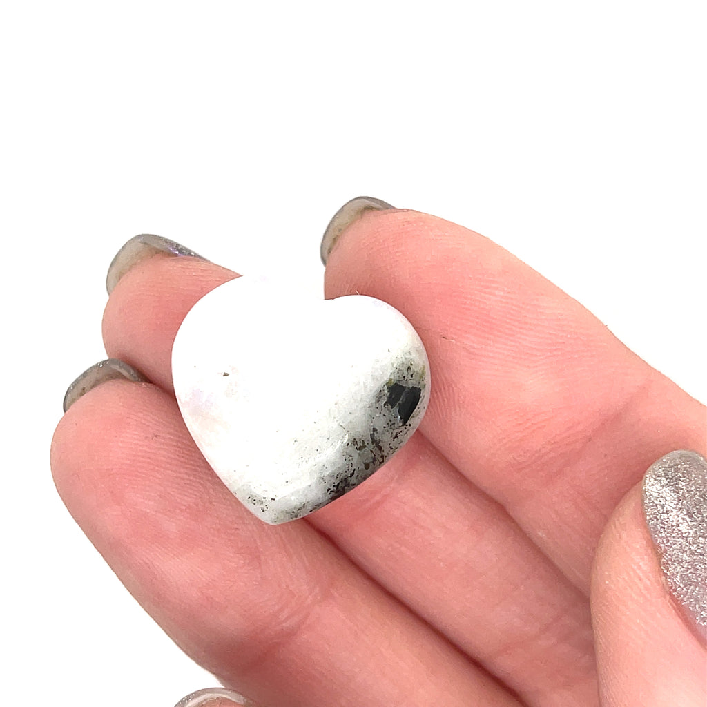 Rainbow Moonstone hearts gemstones