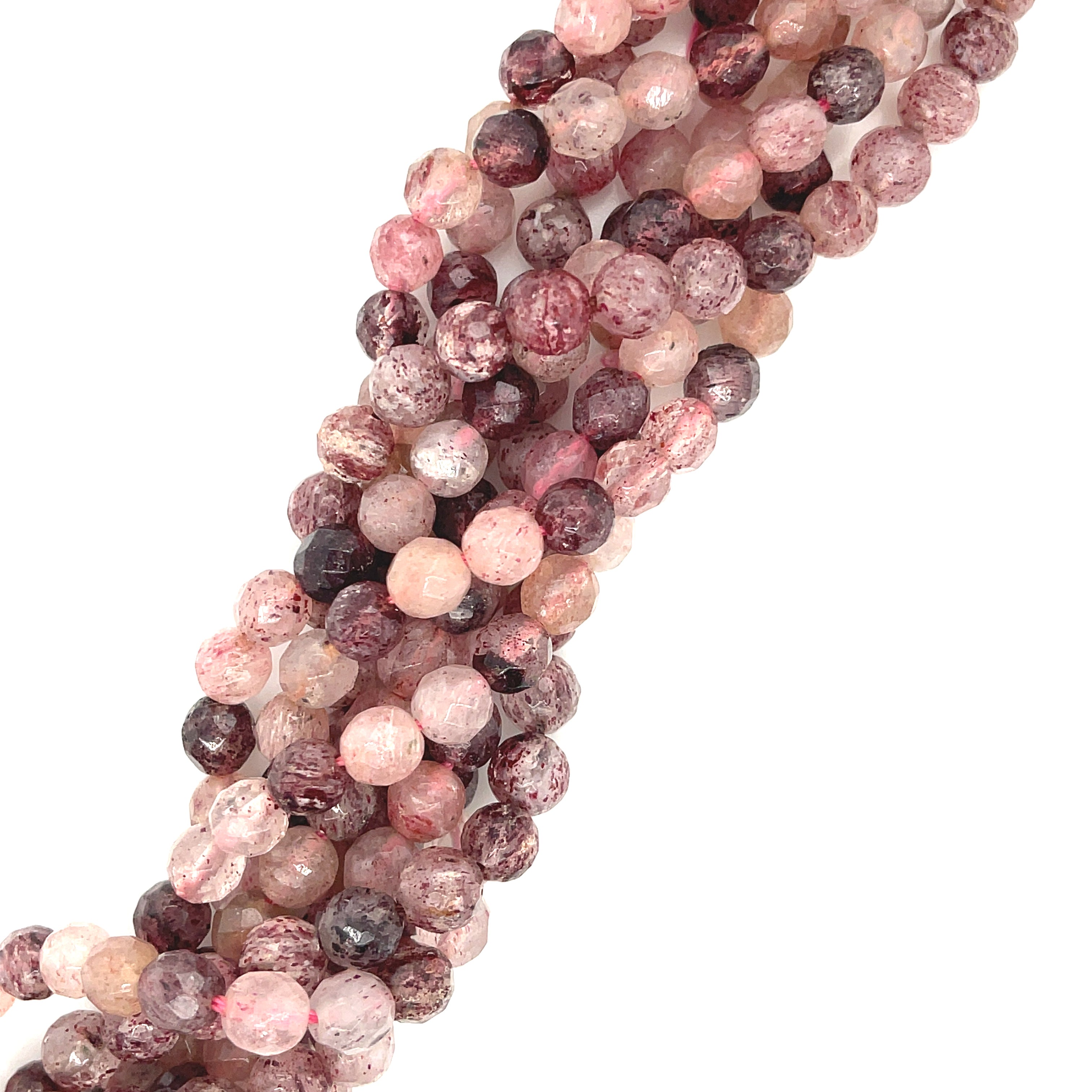 Strawberry Quartz gemstone strands, jewelry supplies
