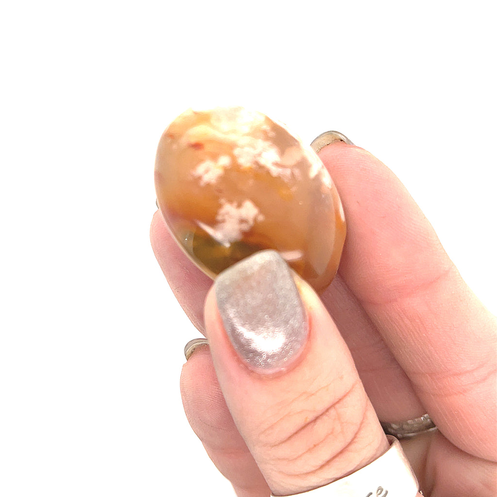 Flower Agate tumbles Gemstone