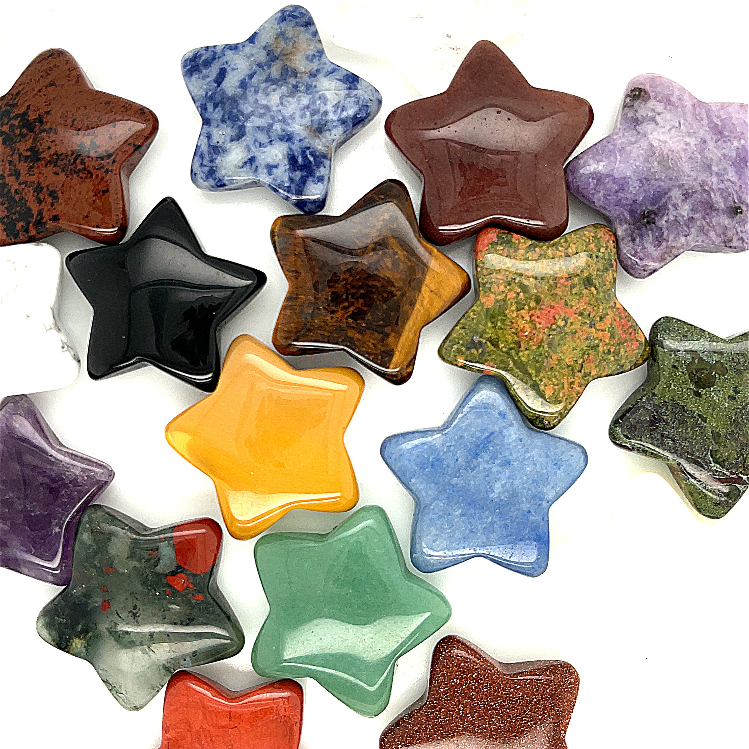 Gemstone Carved Star Shape, gemstone carved shapes