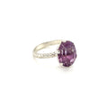 Amethyst Faceted Gemstone Sterling Silver Ring, Jewelry