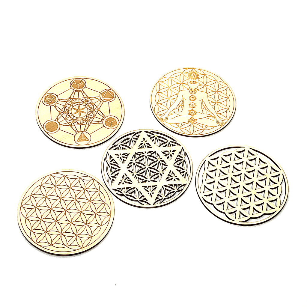 Wood Grid Plates, for gemstone gridding