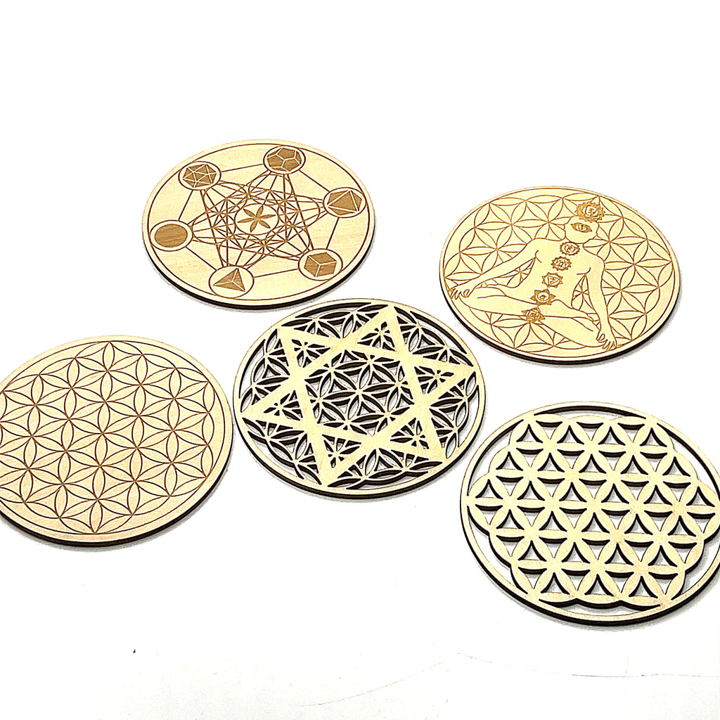 Wood Grid Plates, for gemstone gridding
