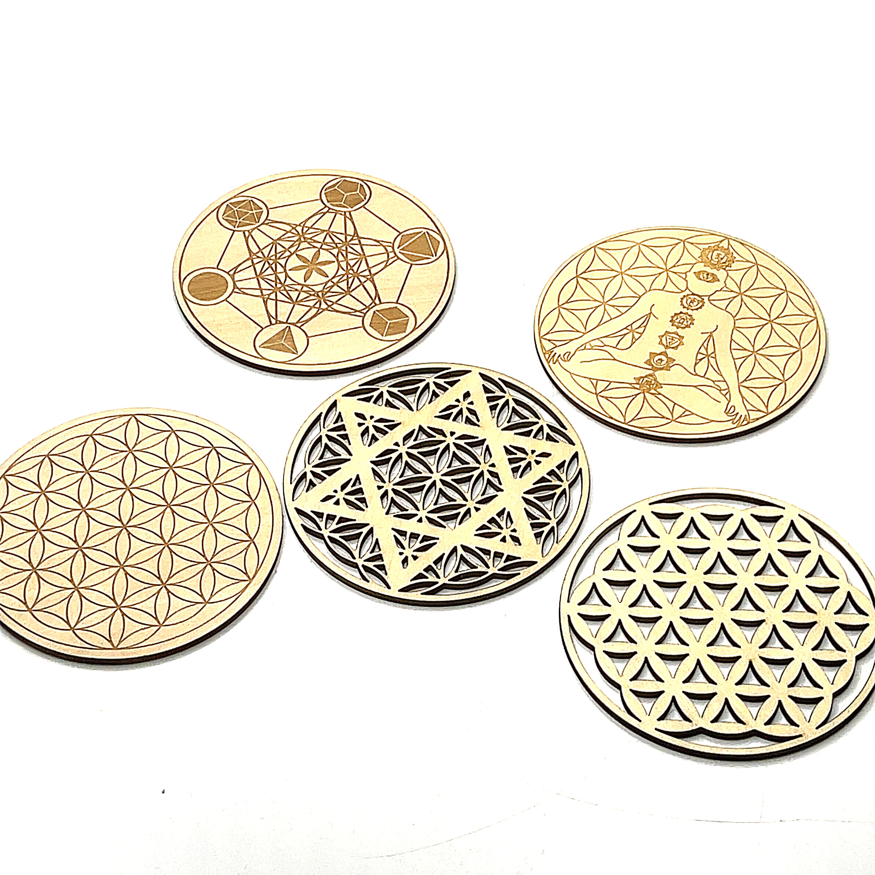 Wood Grid Plates, for gemstone gridding