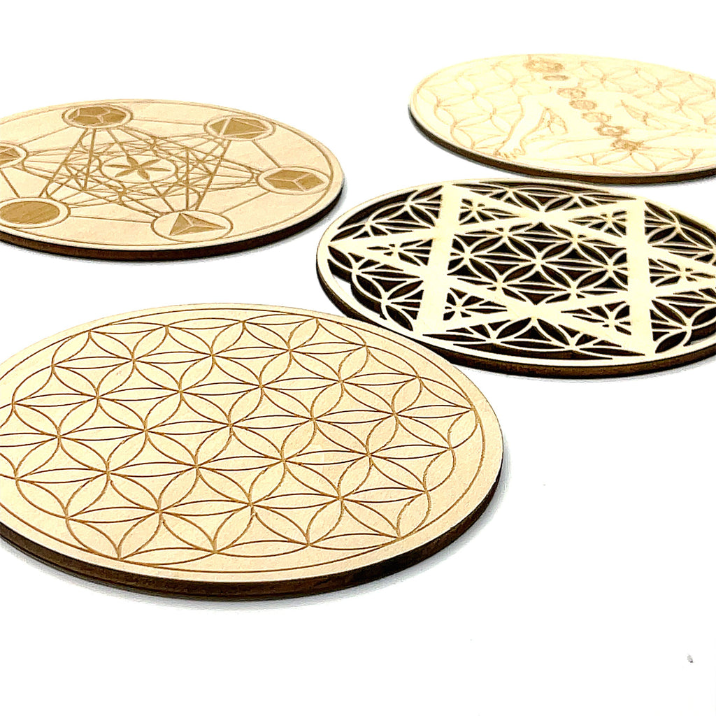 Wood Grid Plates, for gemstone gridding