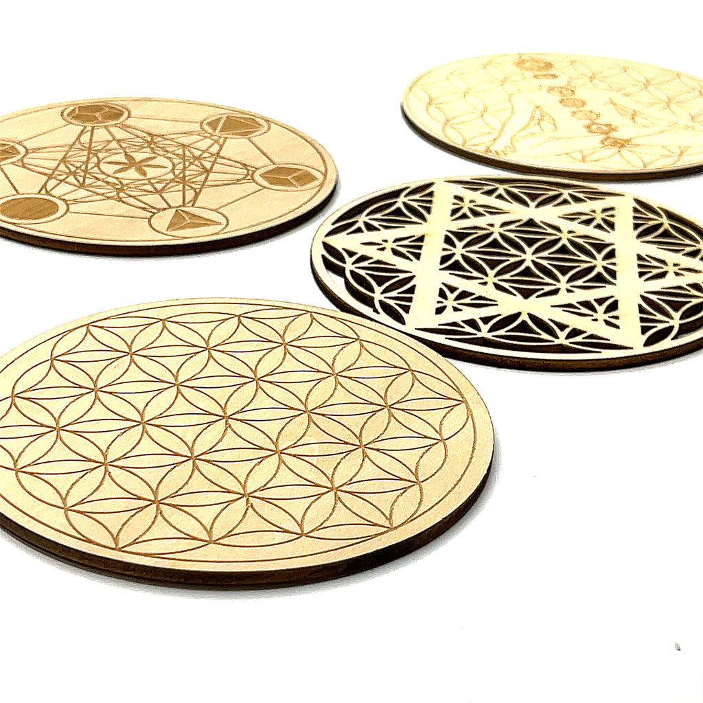 Wood Grid Plates, for gemstone gridding