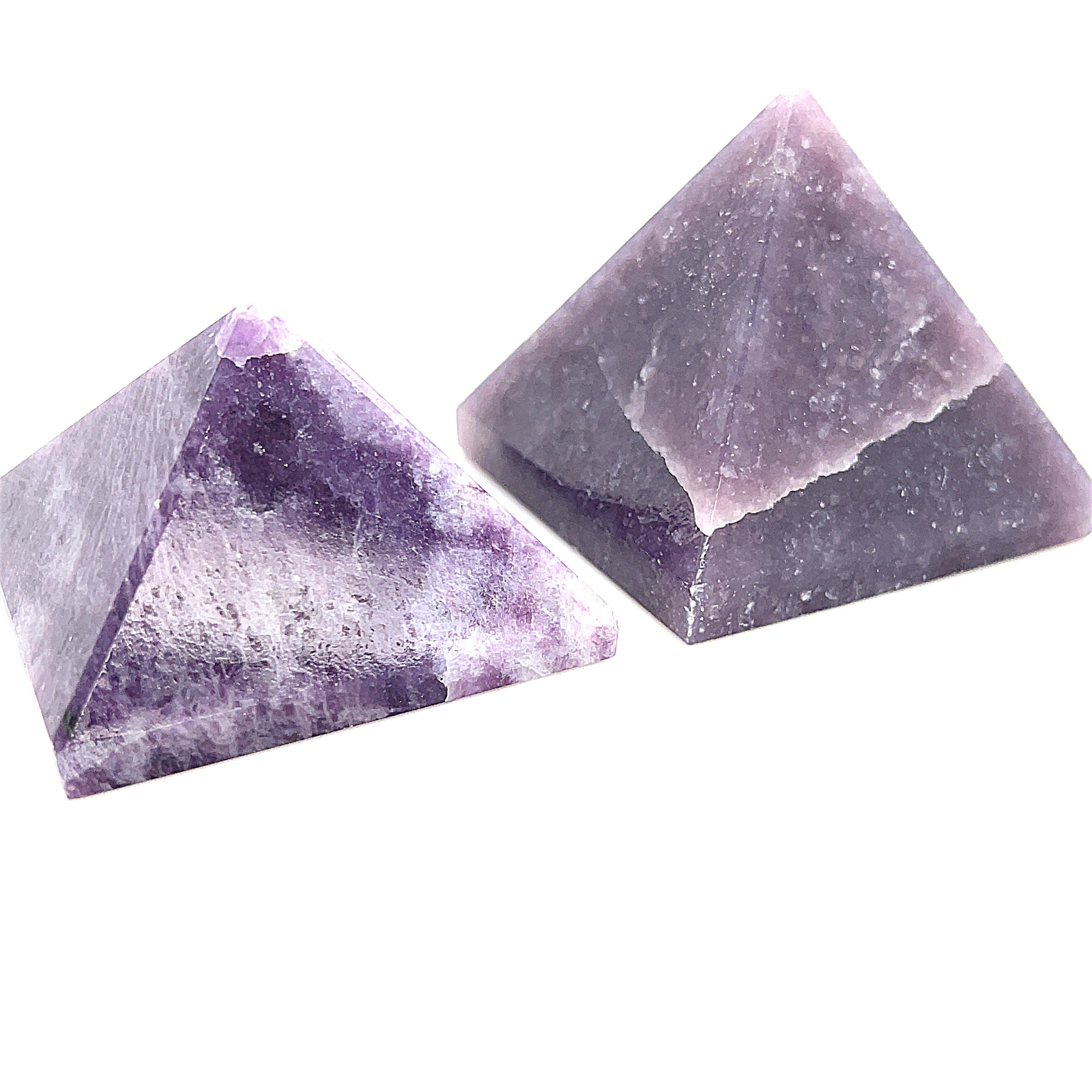 Lepidolite gemstone pyramid, Lepidolite gemstone