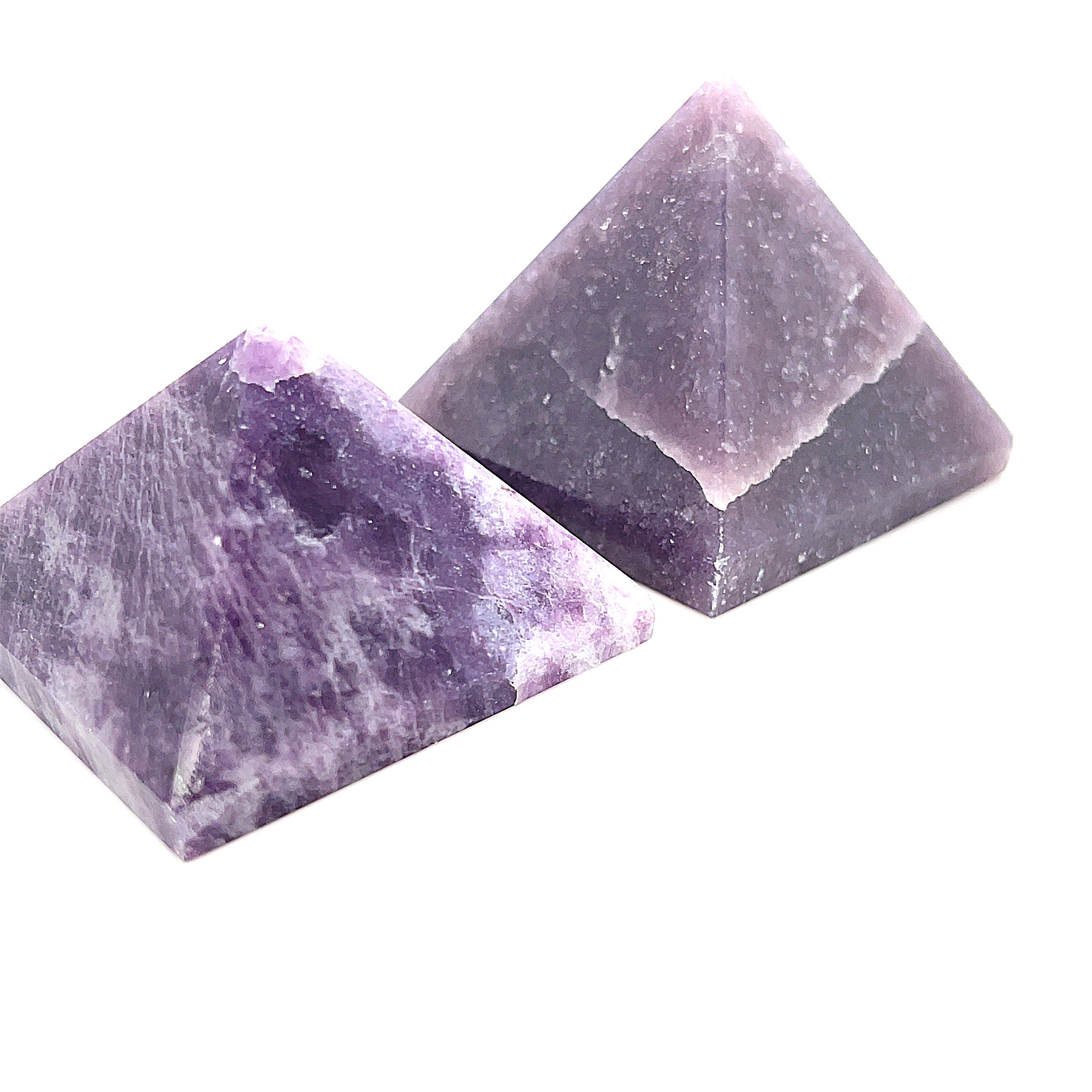 Lepidolite gemstone pyramid, Lepidolite gemstone