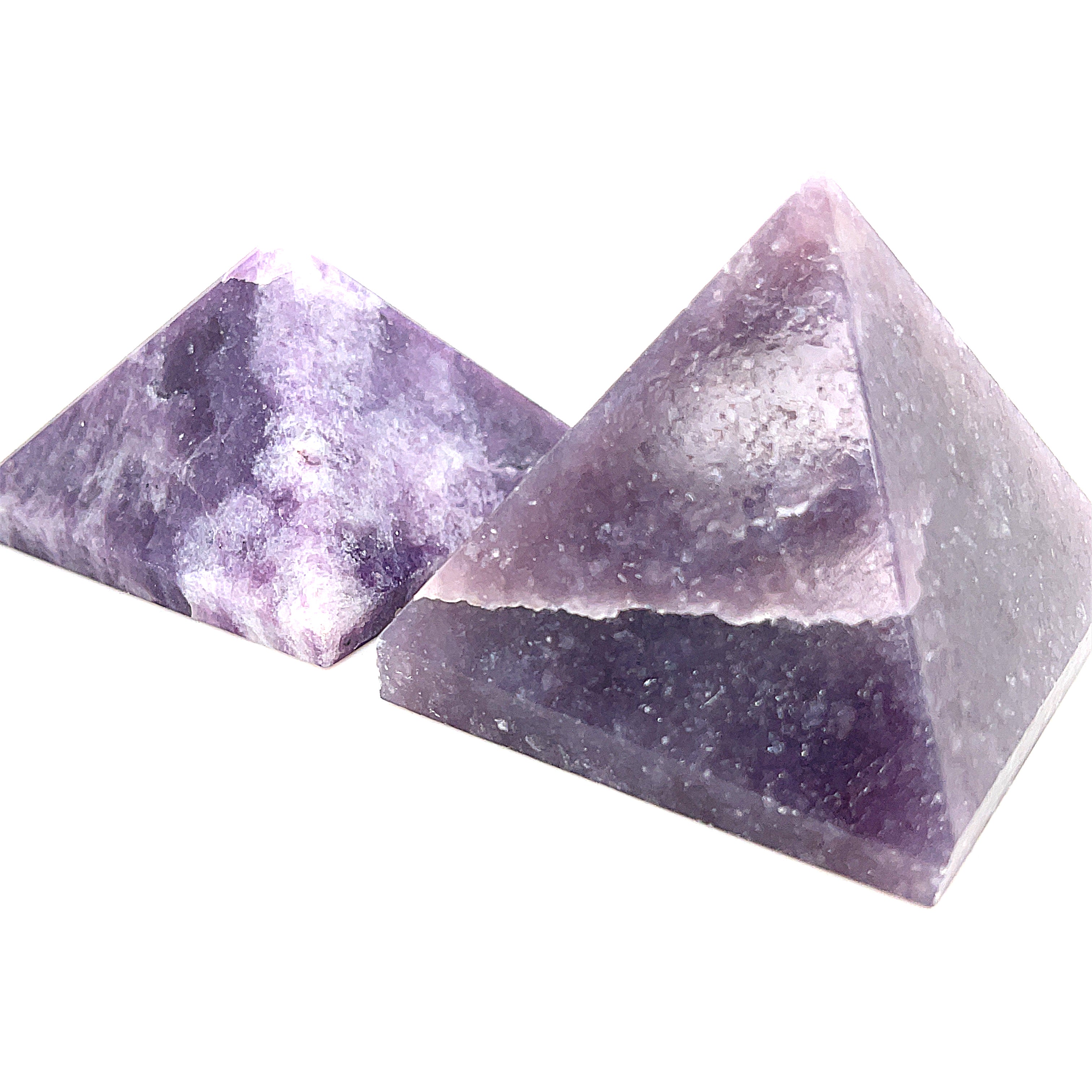 Lepidolite gemstone pyramid, Lepidolite gemstone
