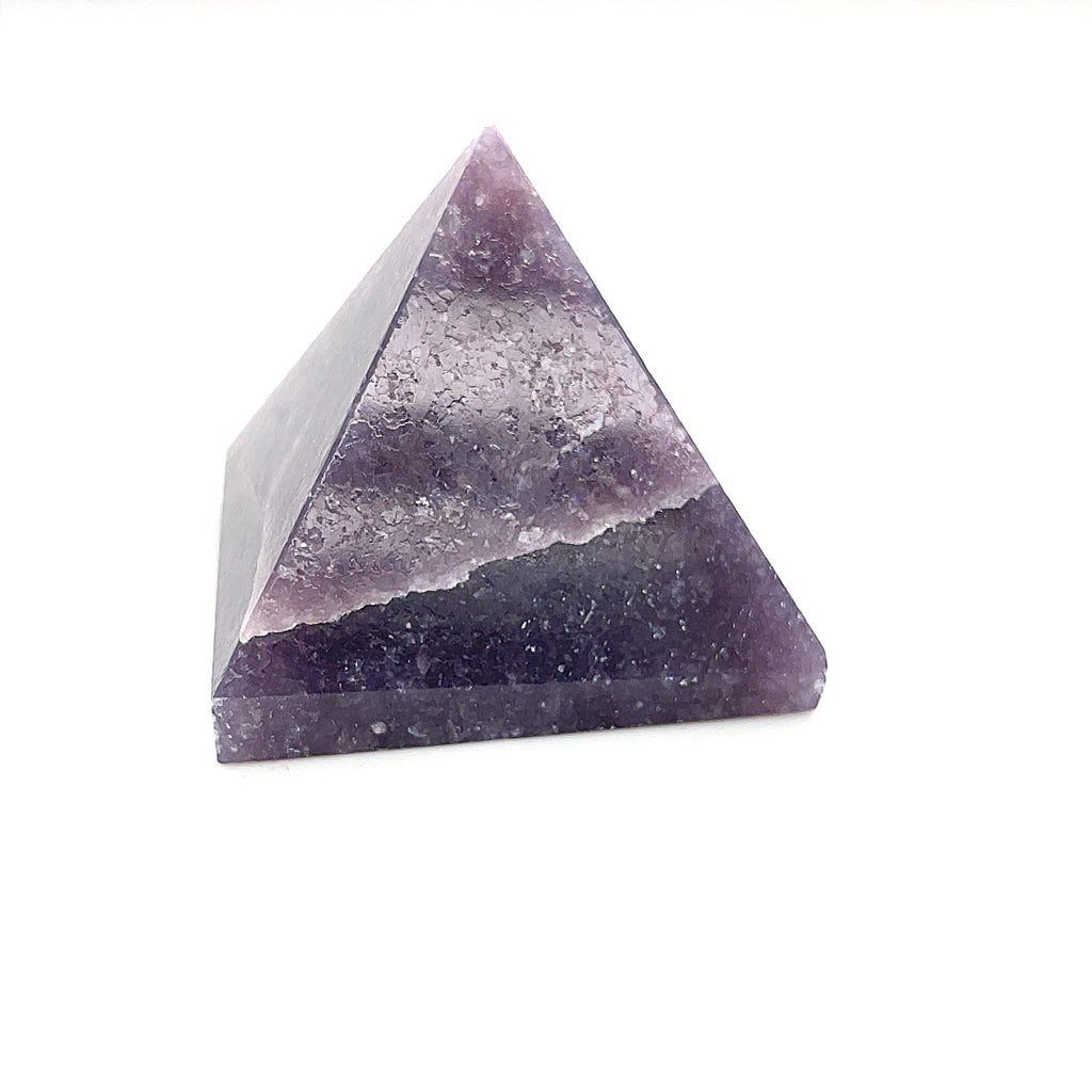 Lepidolite gemstone pyramid, Lepidolite gemstone