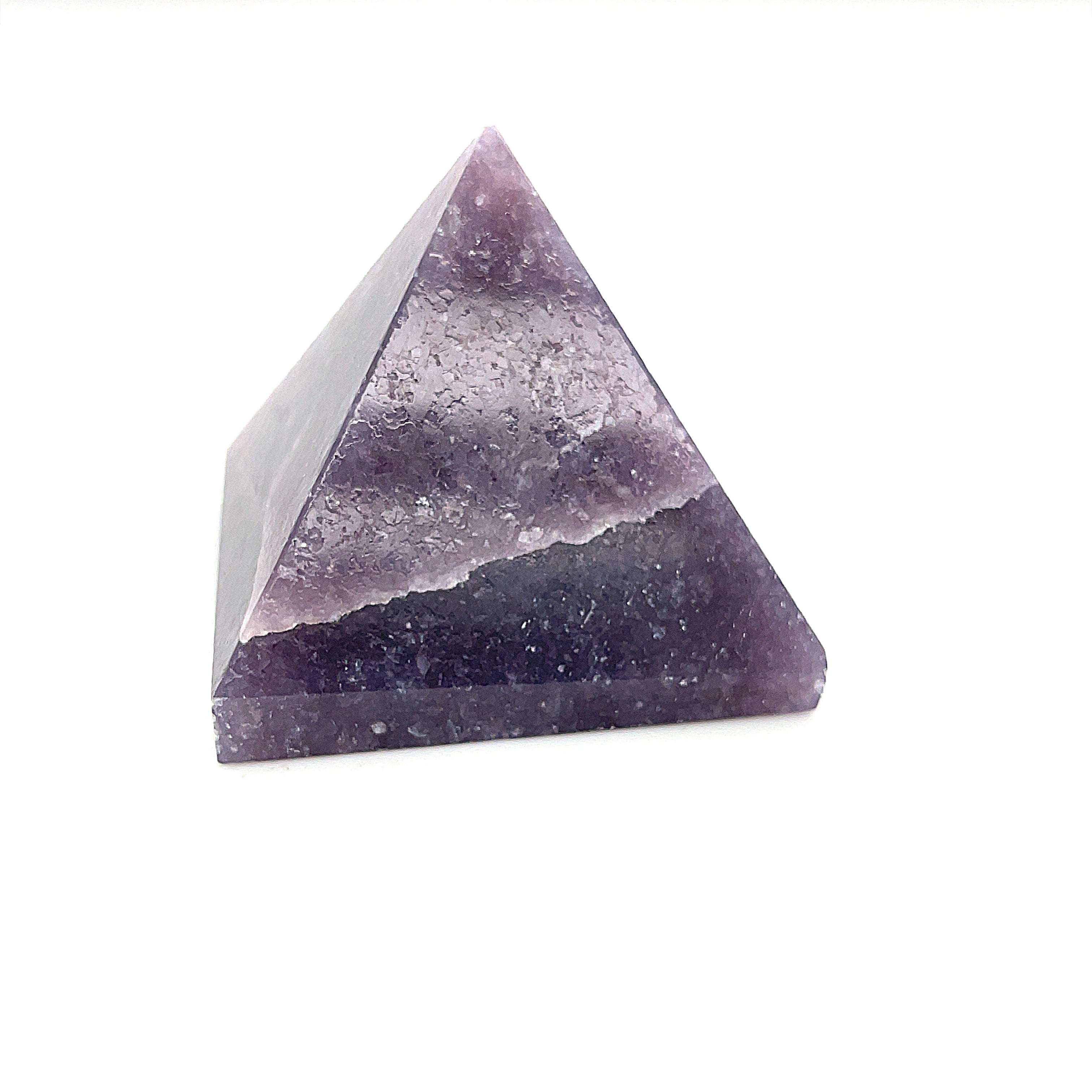 Lepidolite gemstone pyramid, Lepidolite gemstone