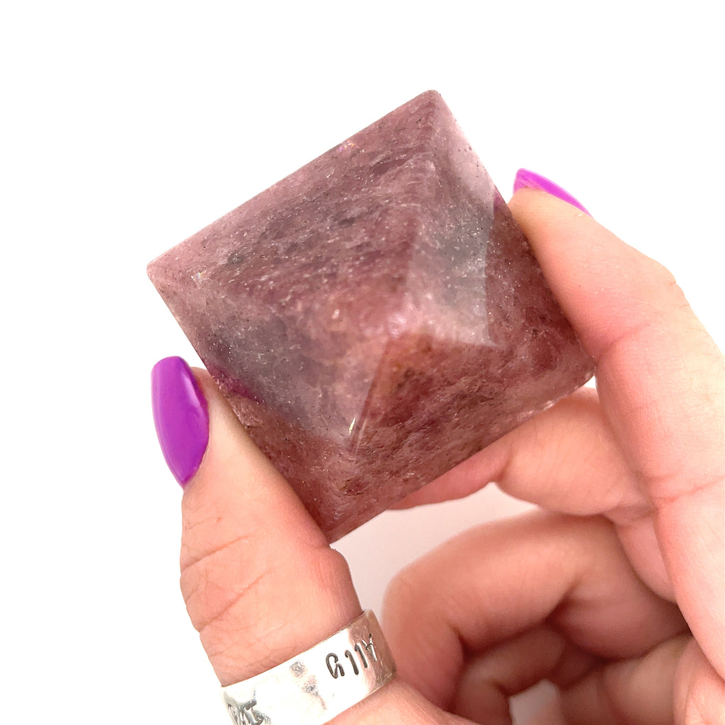 Strawberry Quartz Gemstone Pyramid