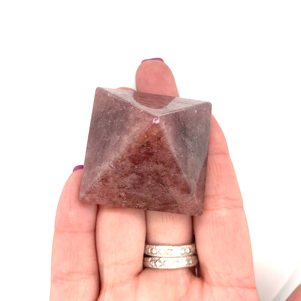 Strawberry Quartz Gemstone Pyramid