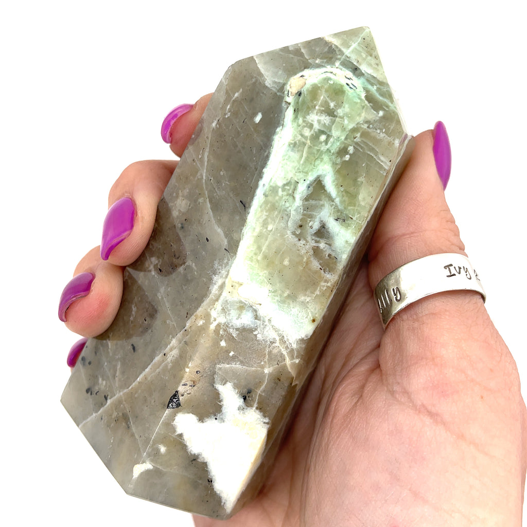 Garnierite (Green Moonstone) Gemstone Towers
