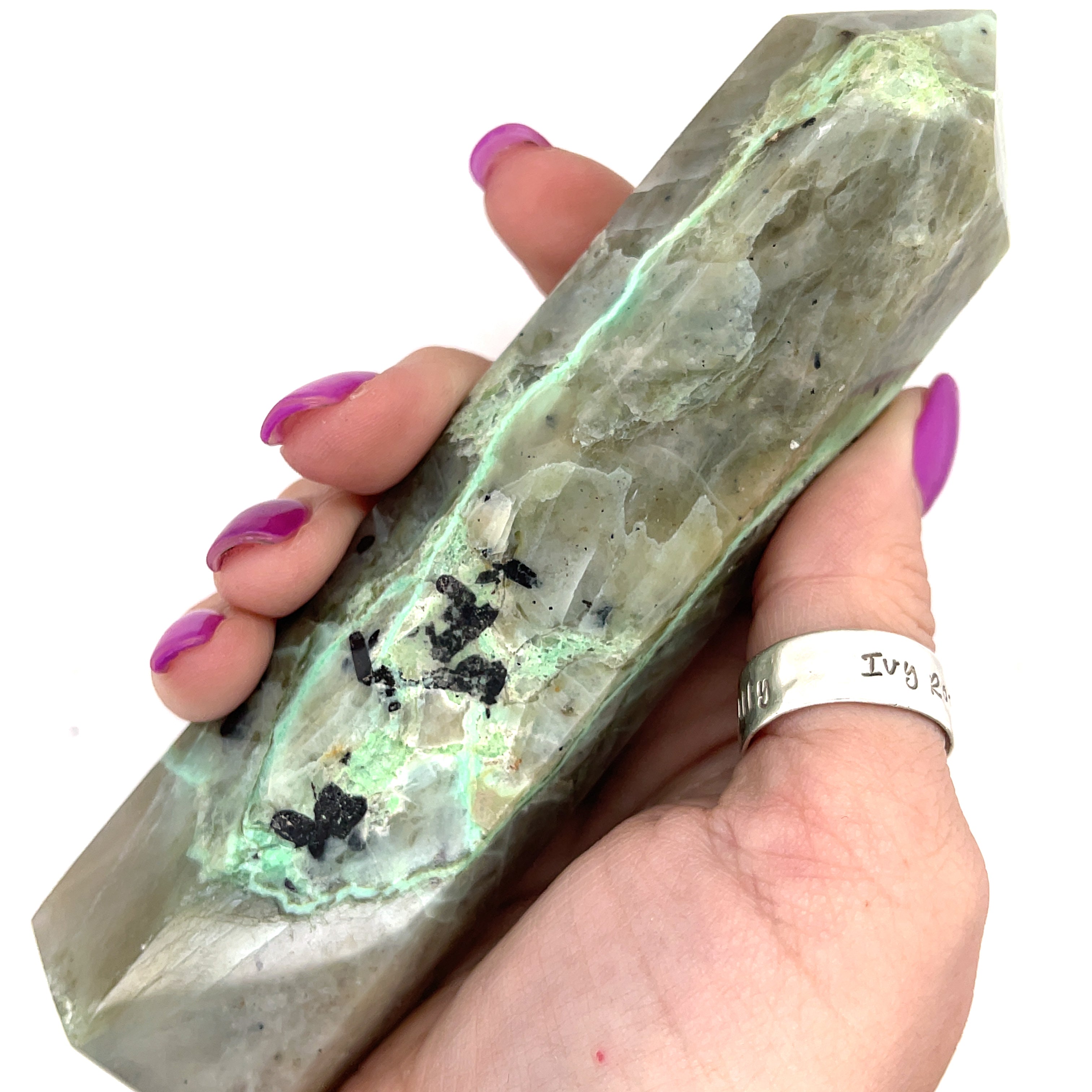 Garnierite (Green Moonstone) Gemstone Towers
